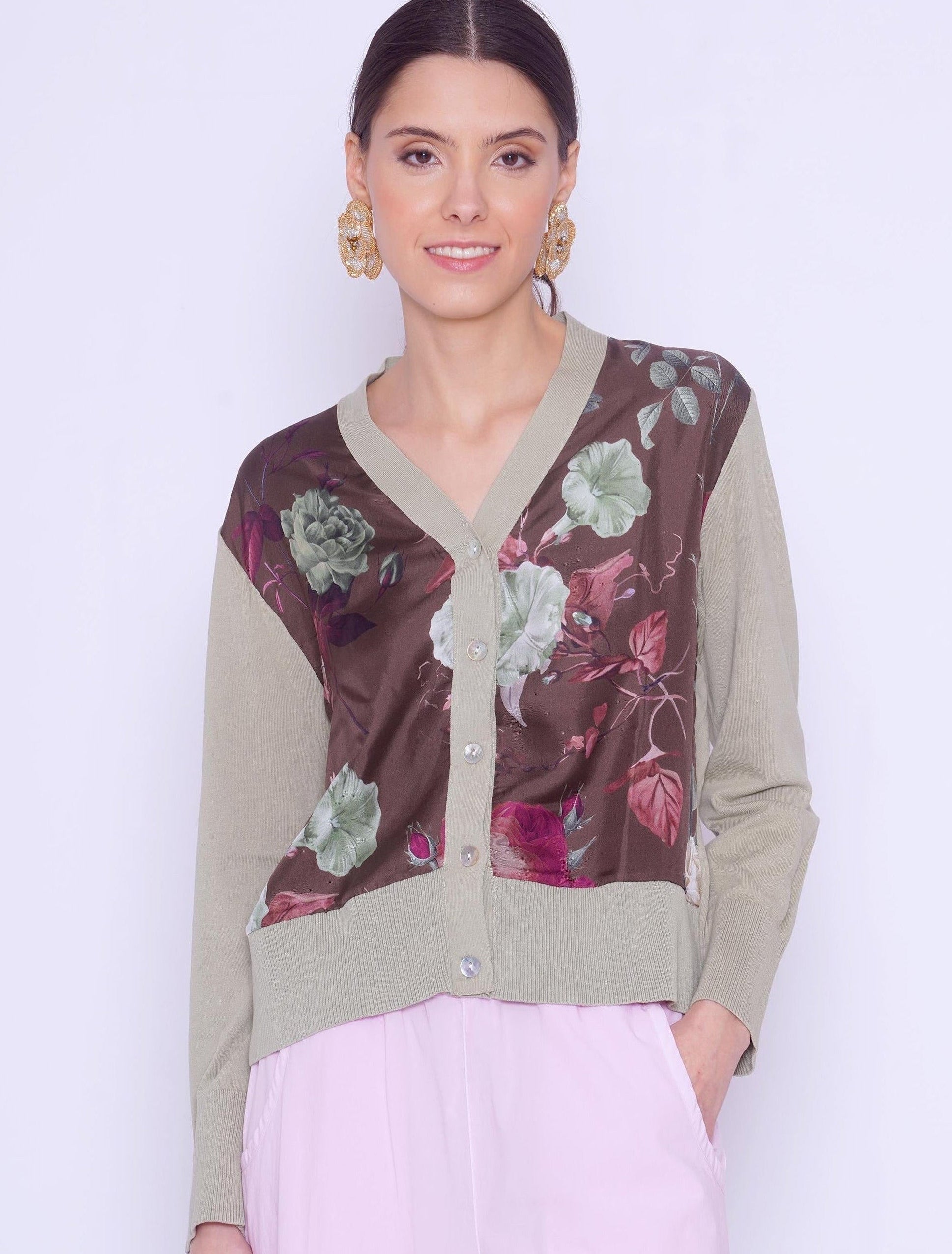 Cardigan con stampa