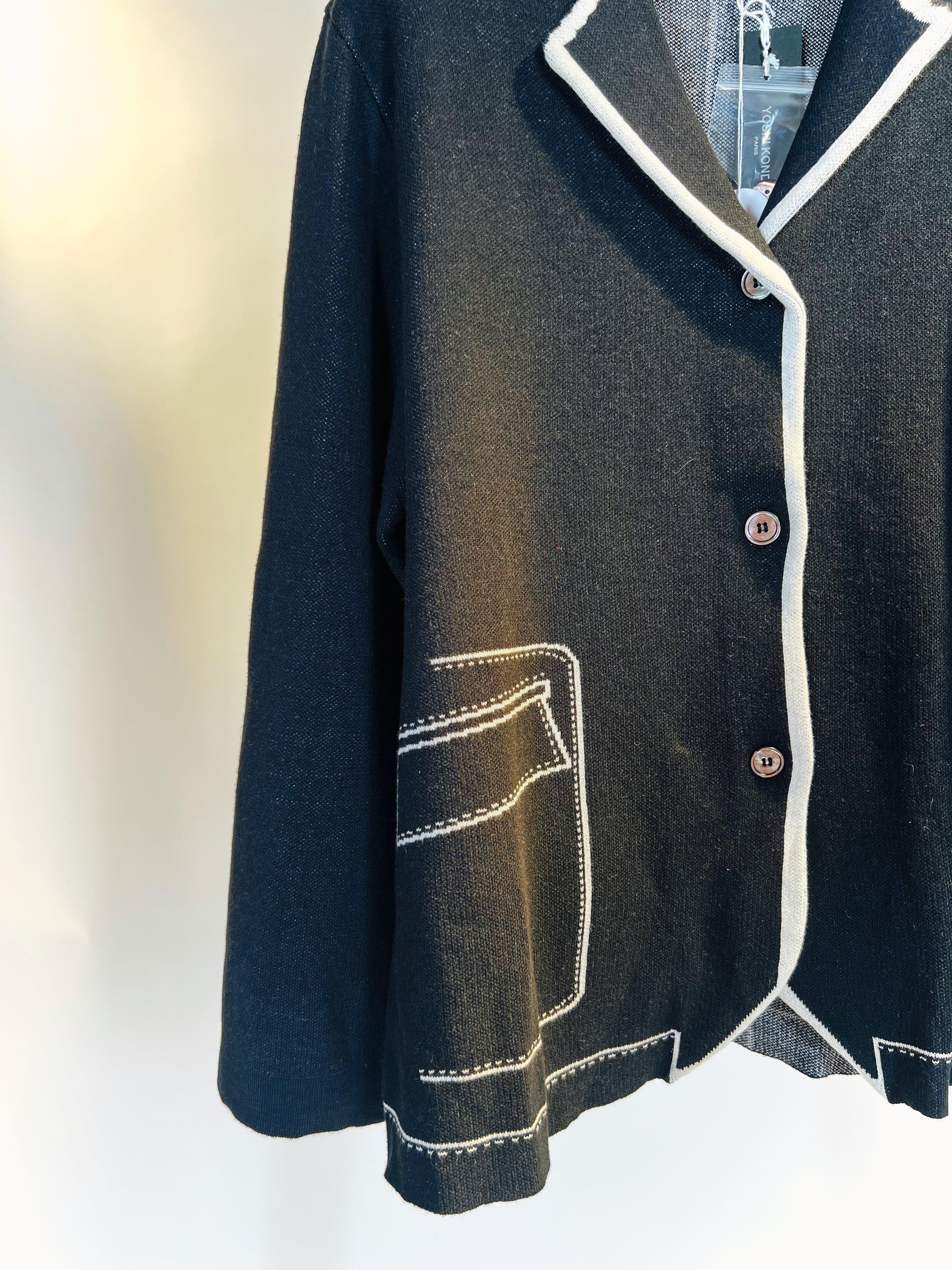 Giacca cardigan MV02AMELON NERO Yoshi Kondo