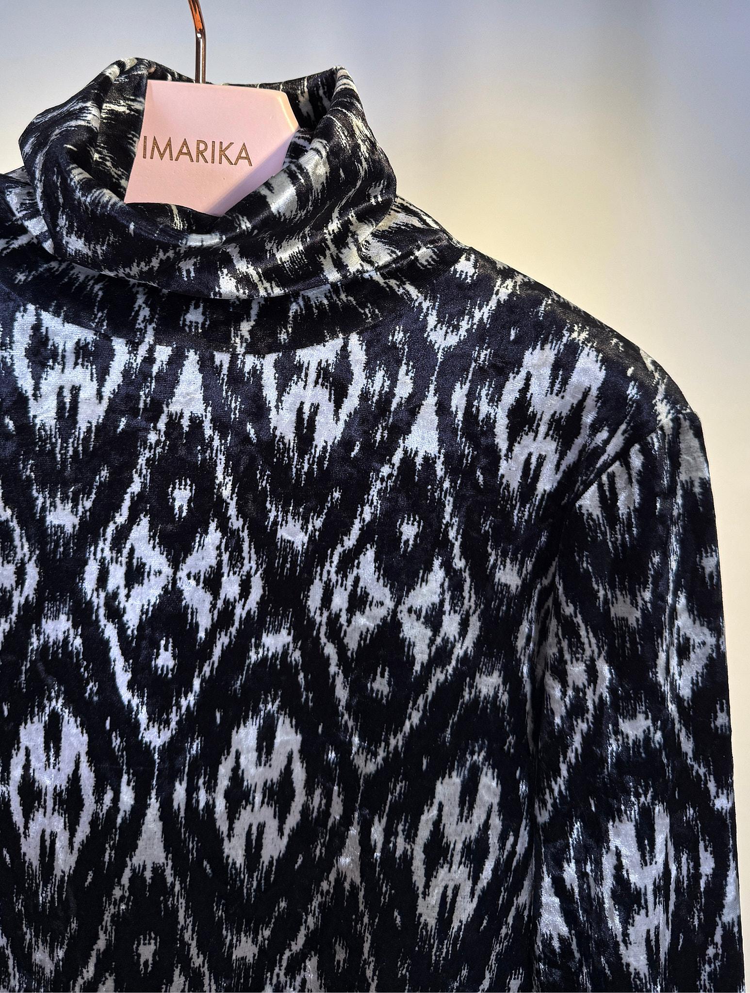 Lupetto velluto 144293VELLUTO NERO BIANCO Pierre-Louis Mascia