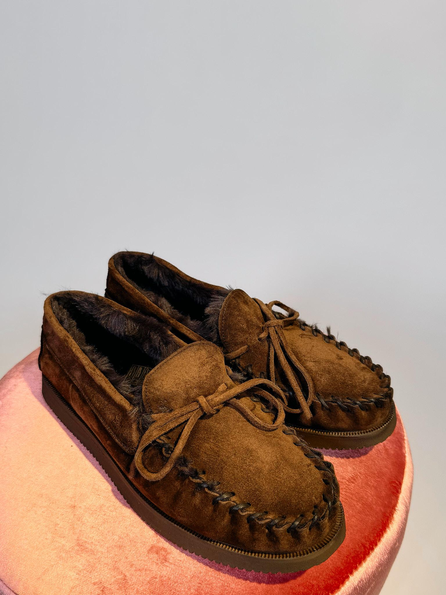 Mocassino teddy in suede marrone 68640TEDDY MARRONE Alexander Hotto