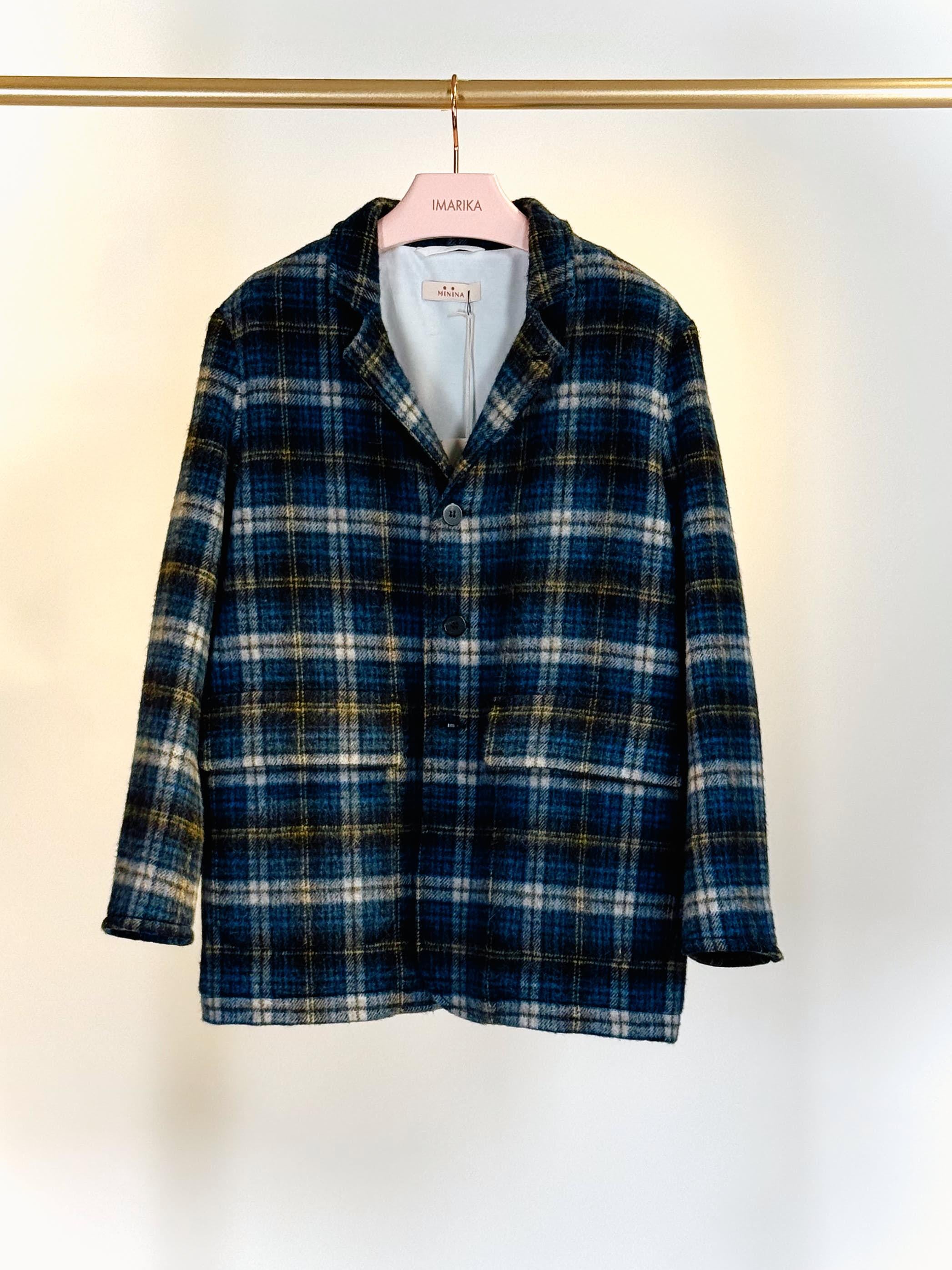 Giaccone tartan WJCD_JUDECHECK BLU MININA