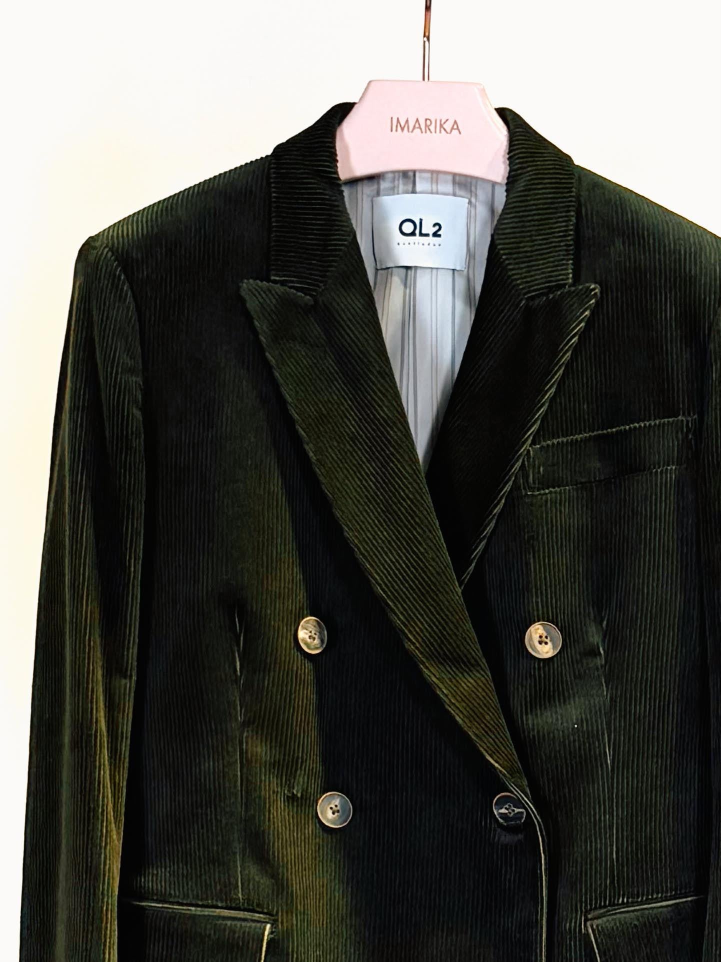 Giacca velluto BICEVELLUTO VERDE QUELLEDUE