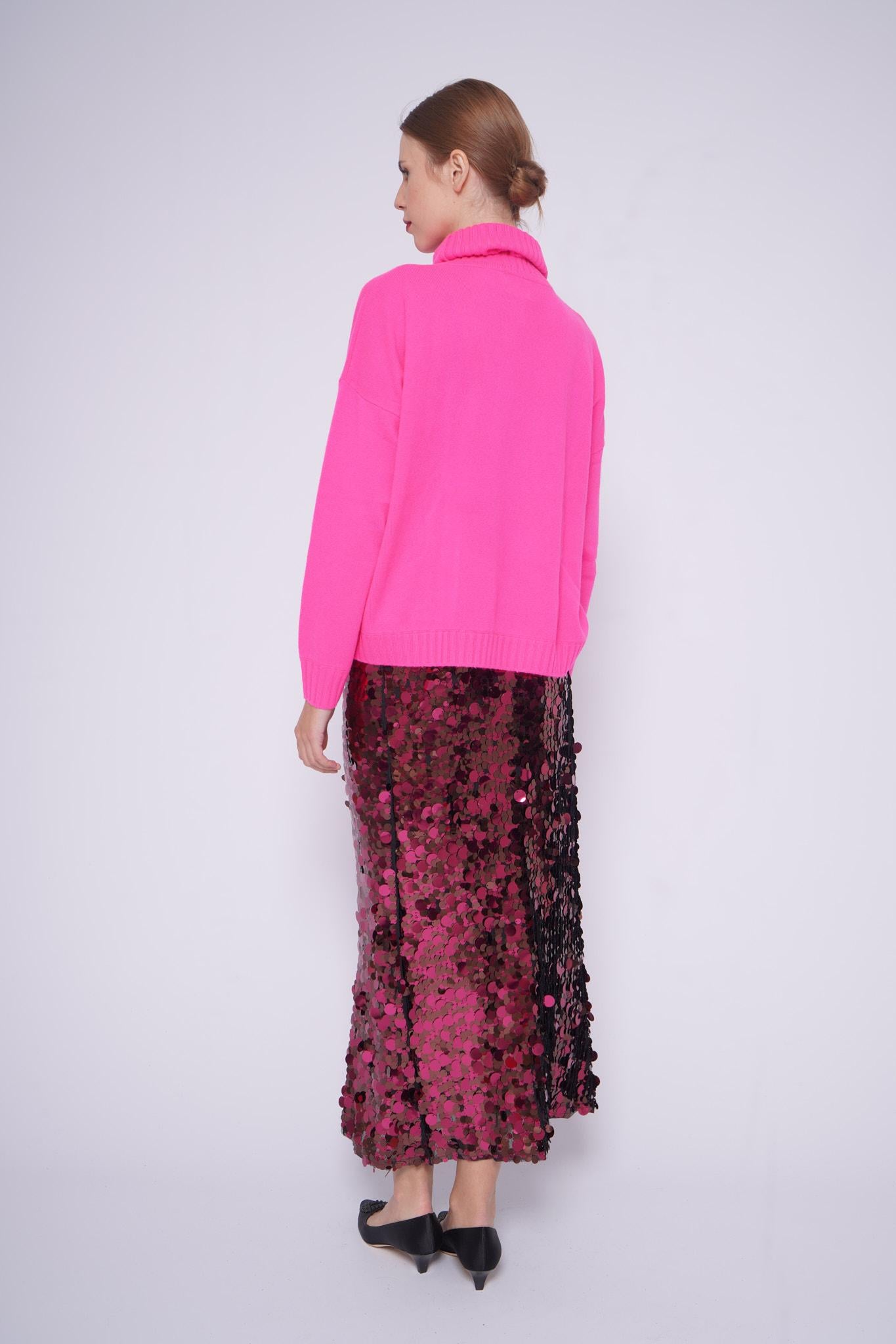 Gonna paillettes 11914PAILLETTES BORDEAUX PINK MEMORIES