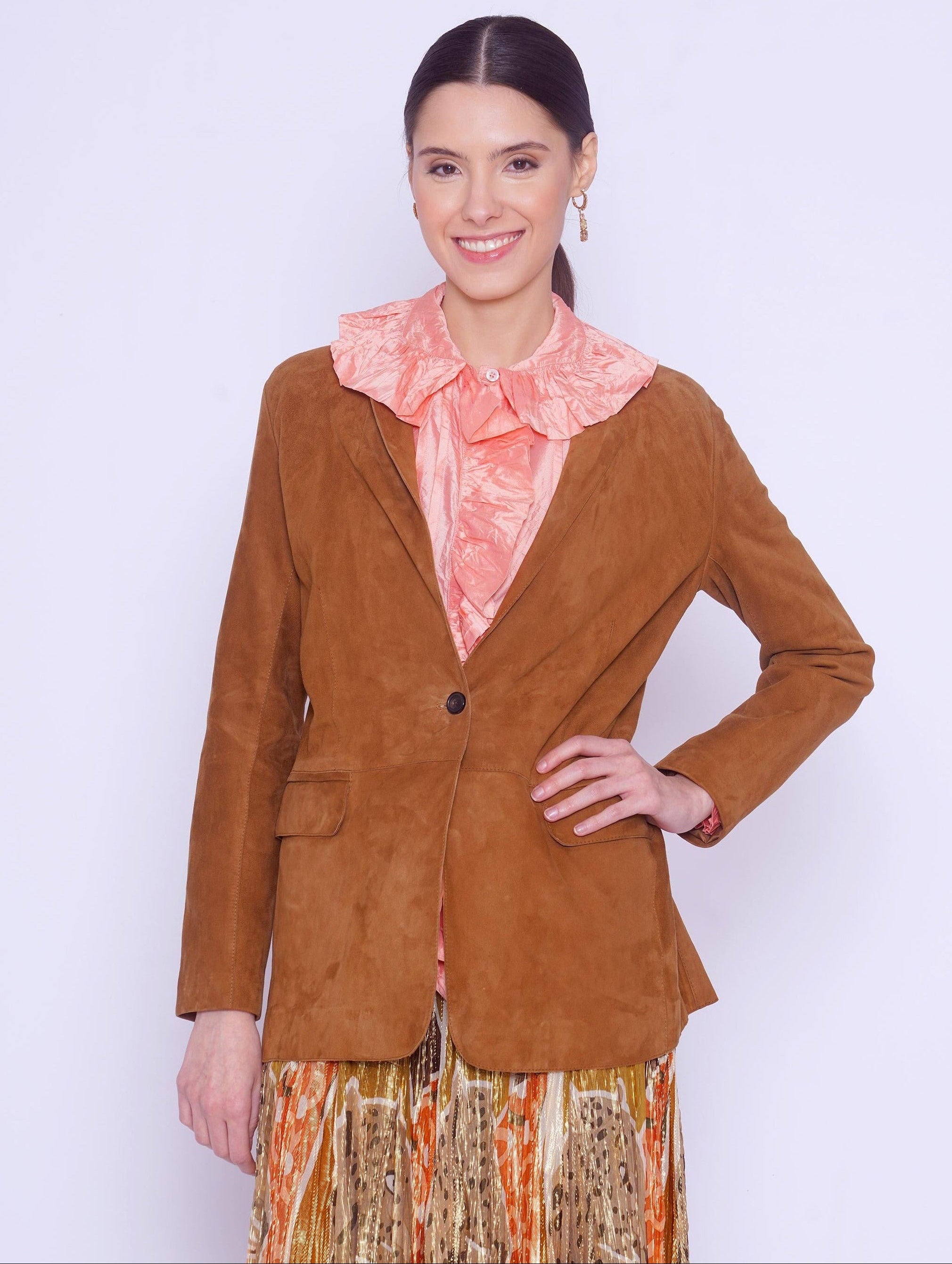 Blazer scamosciato