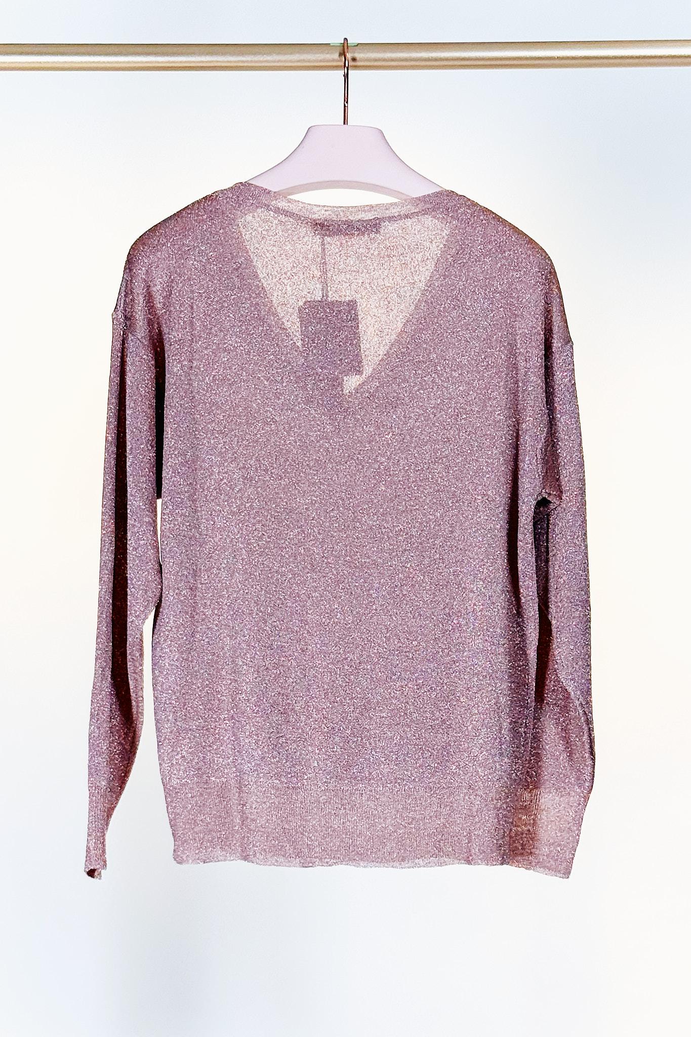 Maglione lurex KLUJO LLISOVNECK ROSA siyu