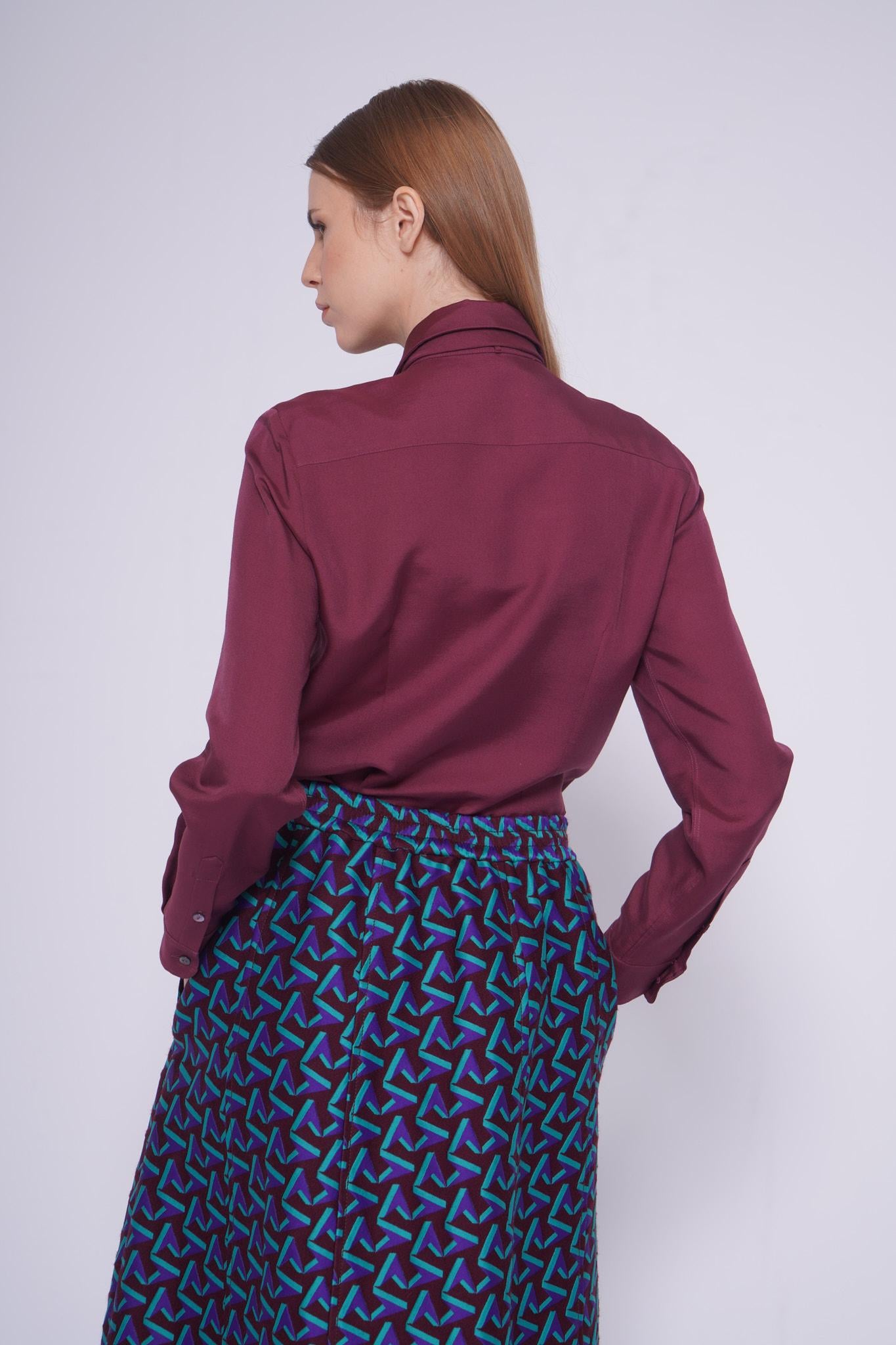 Camicia con cravatta GIULIETTABURGUNDY QUELLEDUE