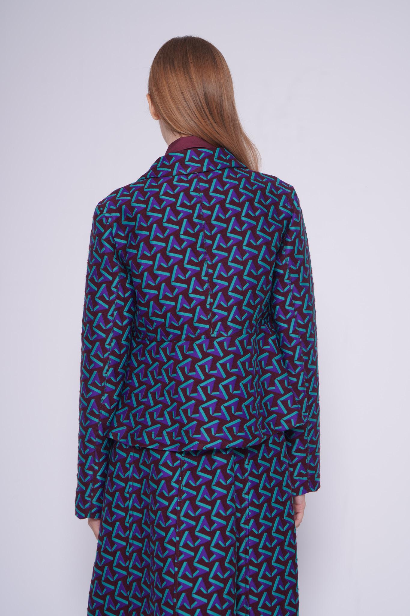 Giacca svasata 12463GEOMETRIC MULTI ODEEH