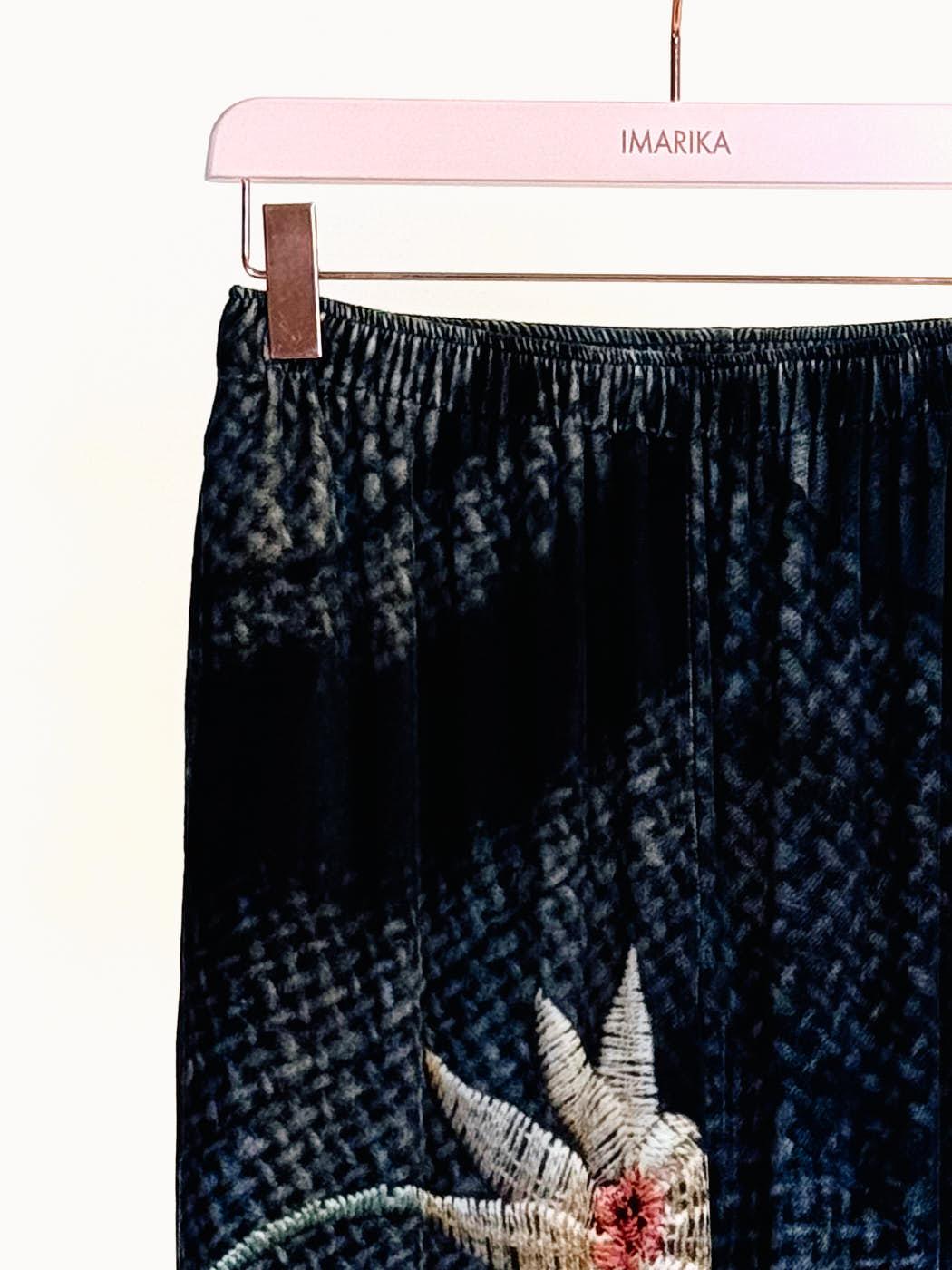 Pantalone velluto P301COULISSE MULTI NERO Colomba leddi