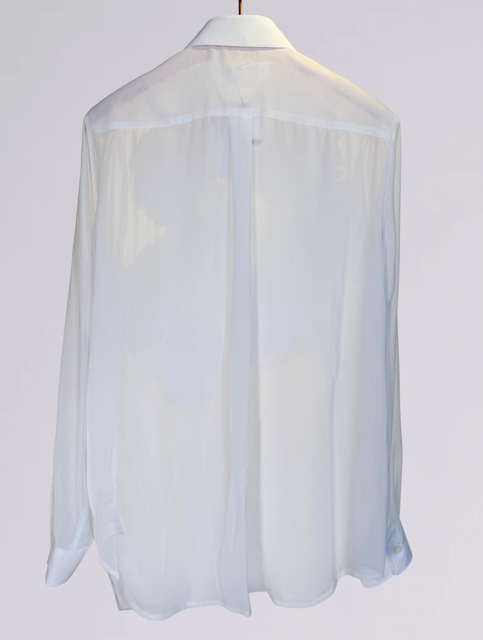 camicia trasparente con rose