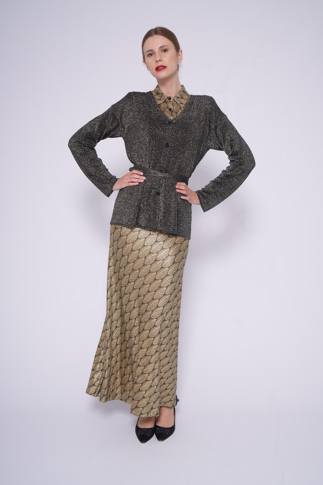 Gonna lurex POE LUREX 11GRIGIO ORO siyu