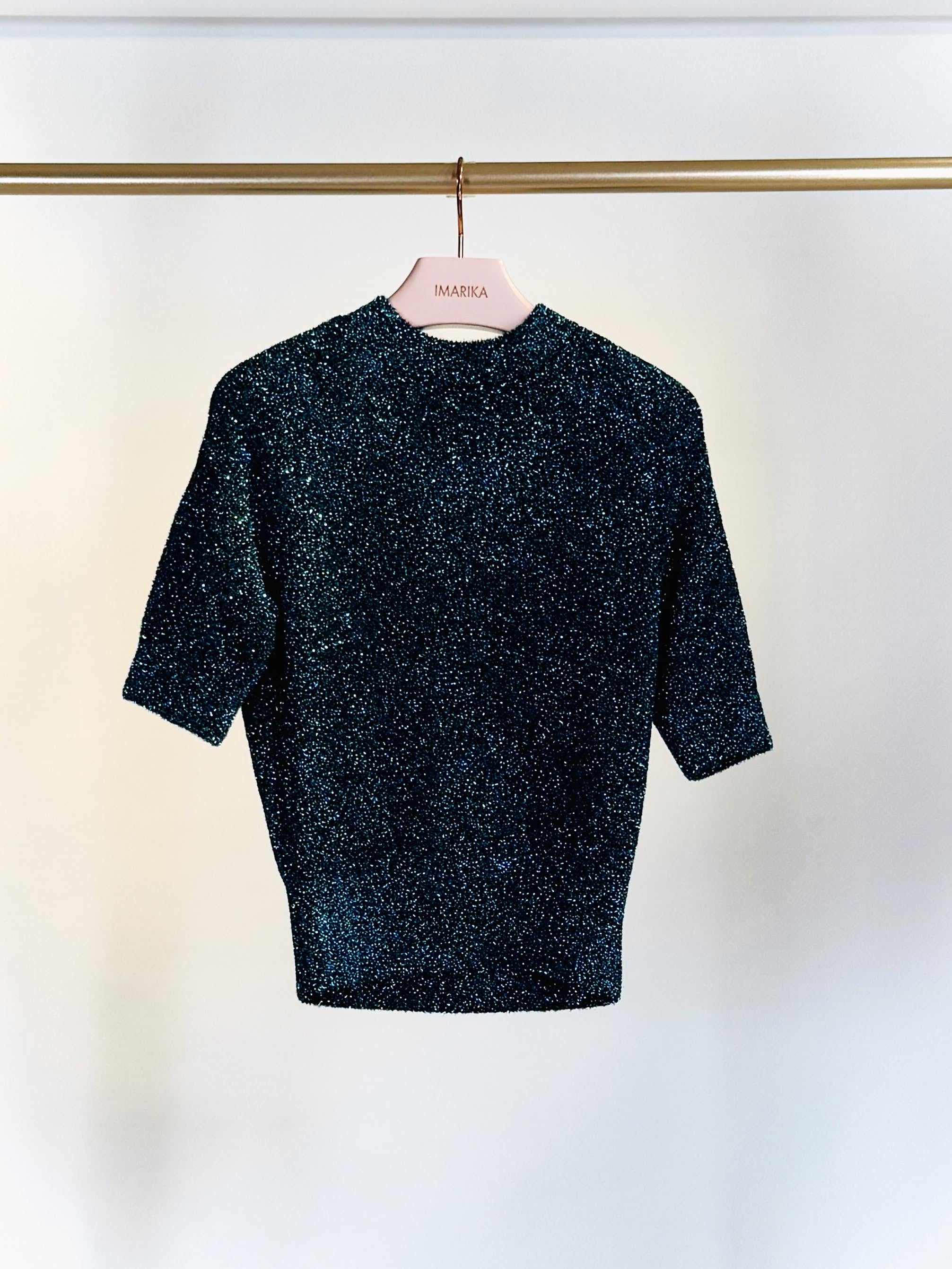 Maglia lurex 82500AZZURRO ODEEH