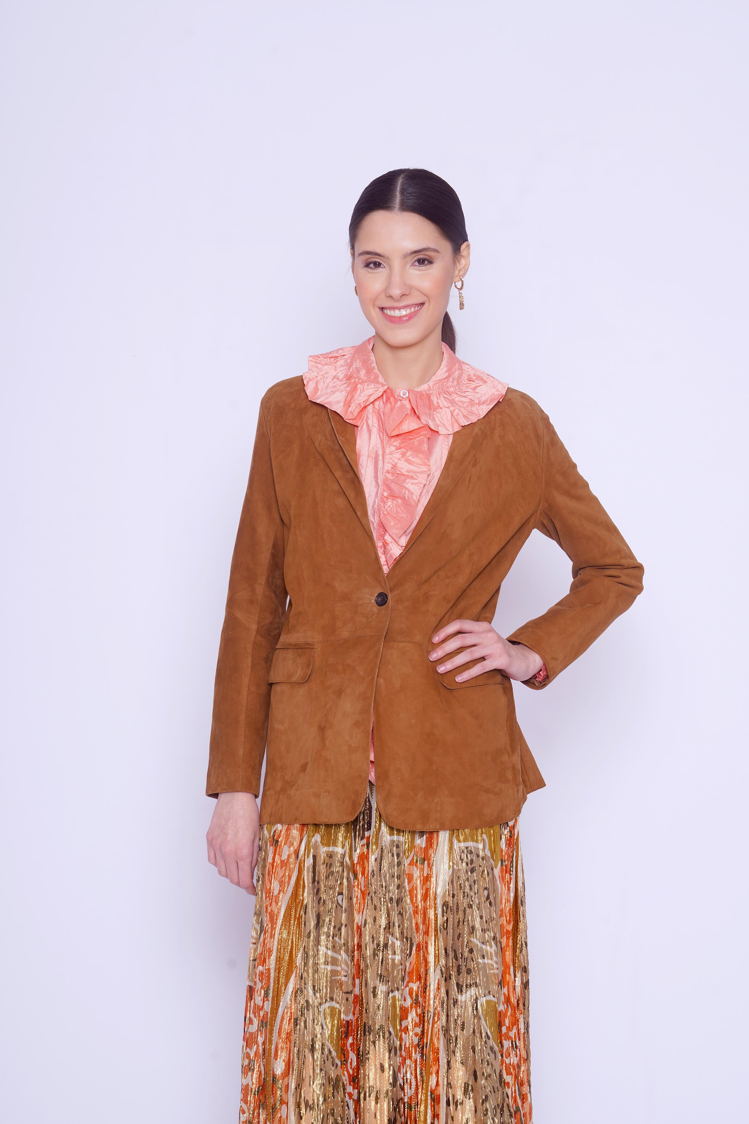 Blazer scamosciato