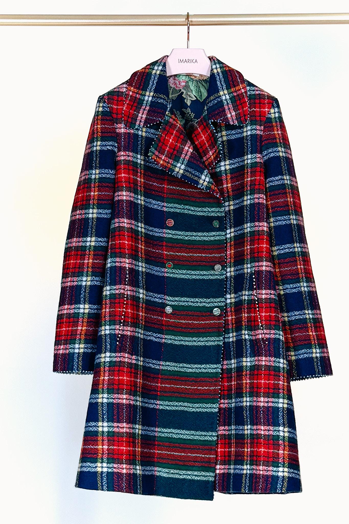Cappotto tartan ST WPJ LDJ03WOOL WOVEN PERO