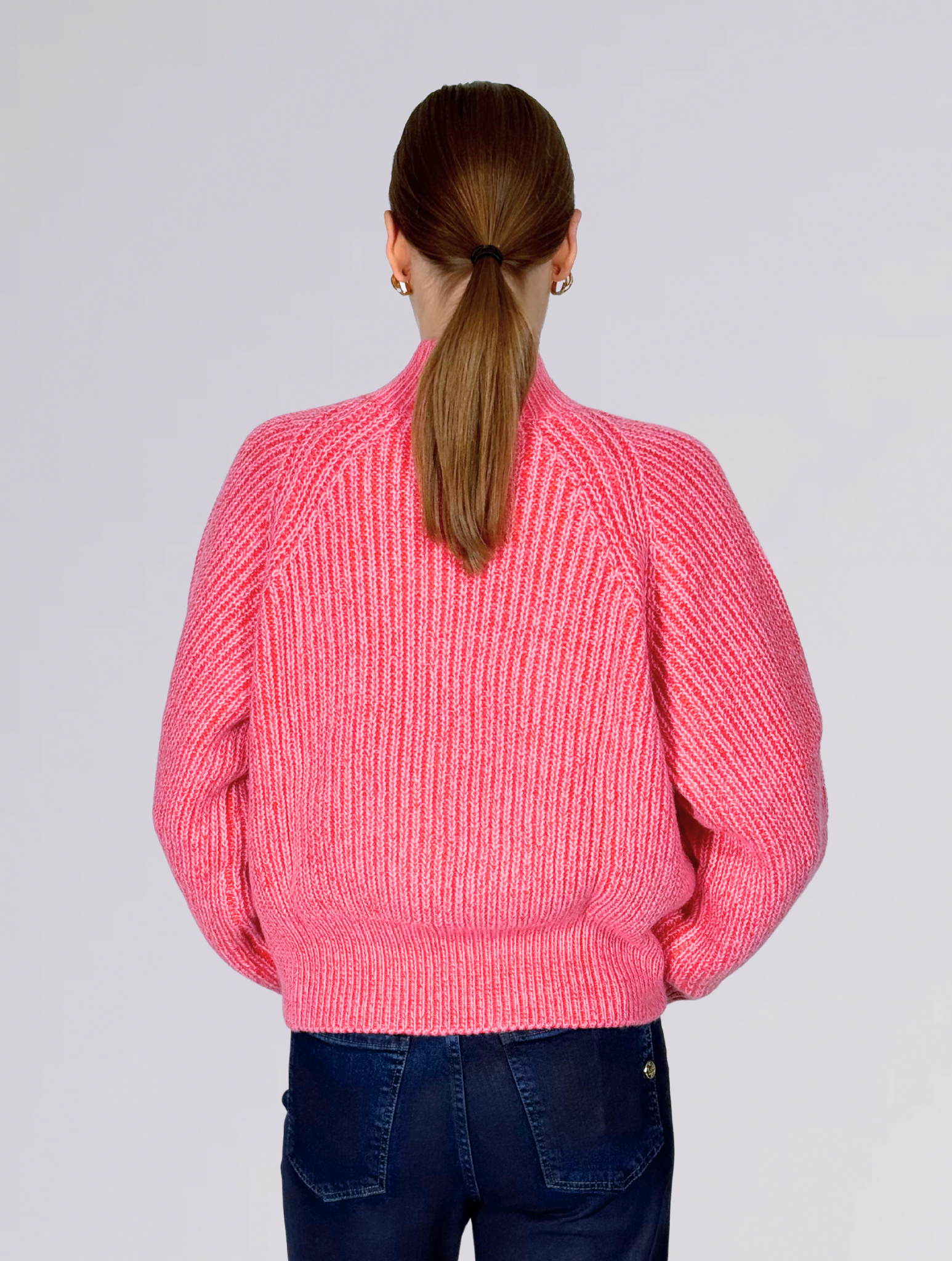 Maglione collo alto 82300ROSA ODEEH