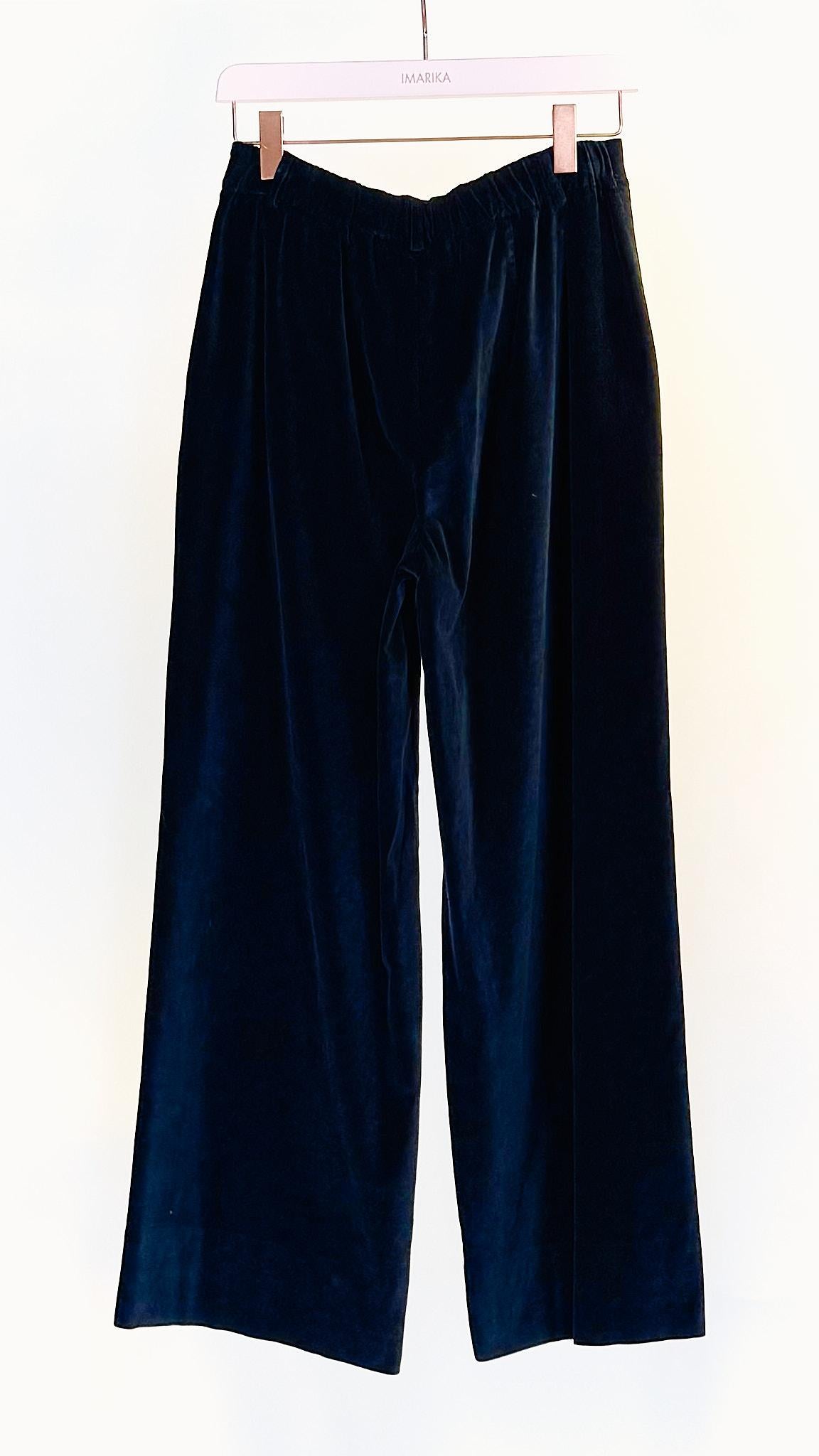 Pantalone largo P433BLU BARBARA TANI