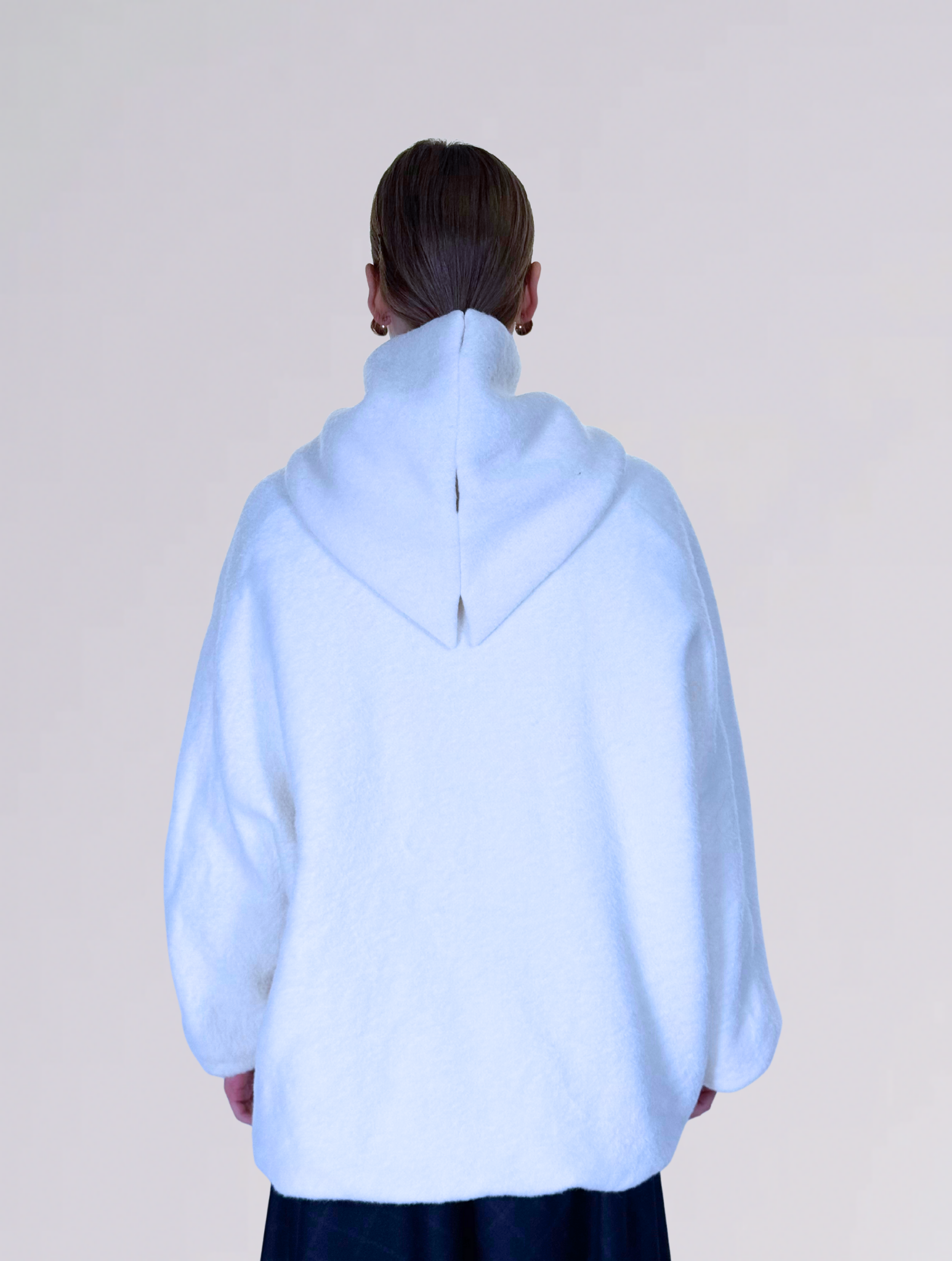 Giacca oversize GI55AQLANA BIANCO Daniela gregis