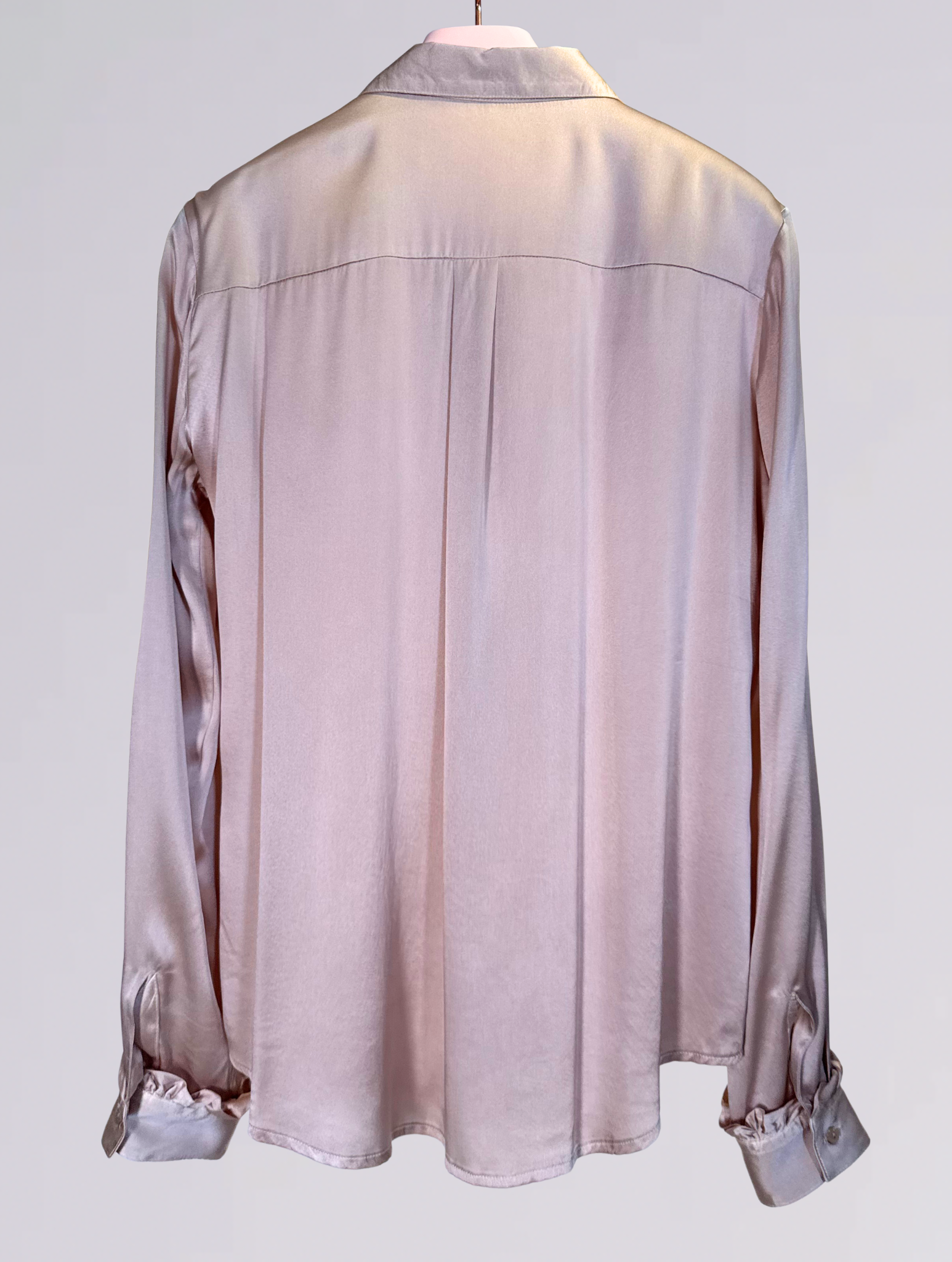 Camicia di seta beige