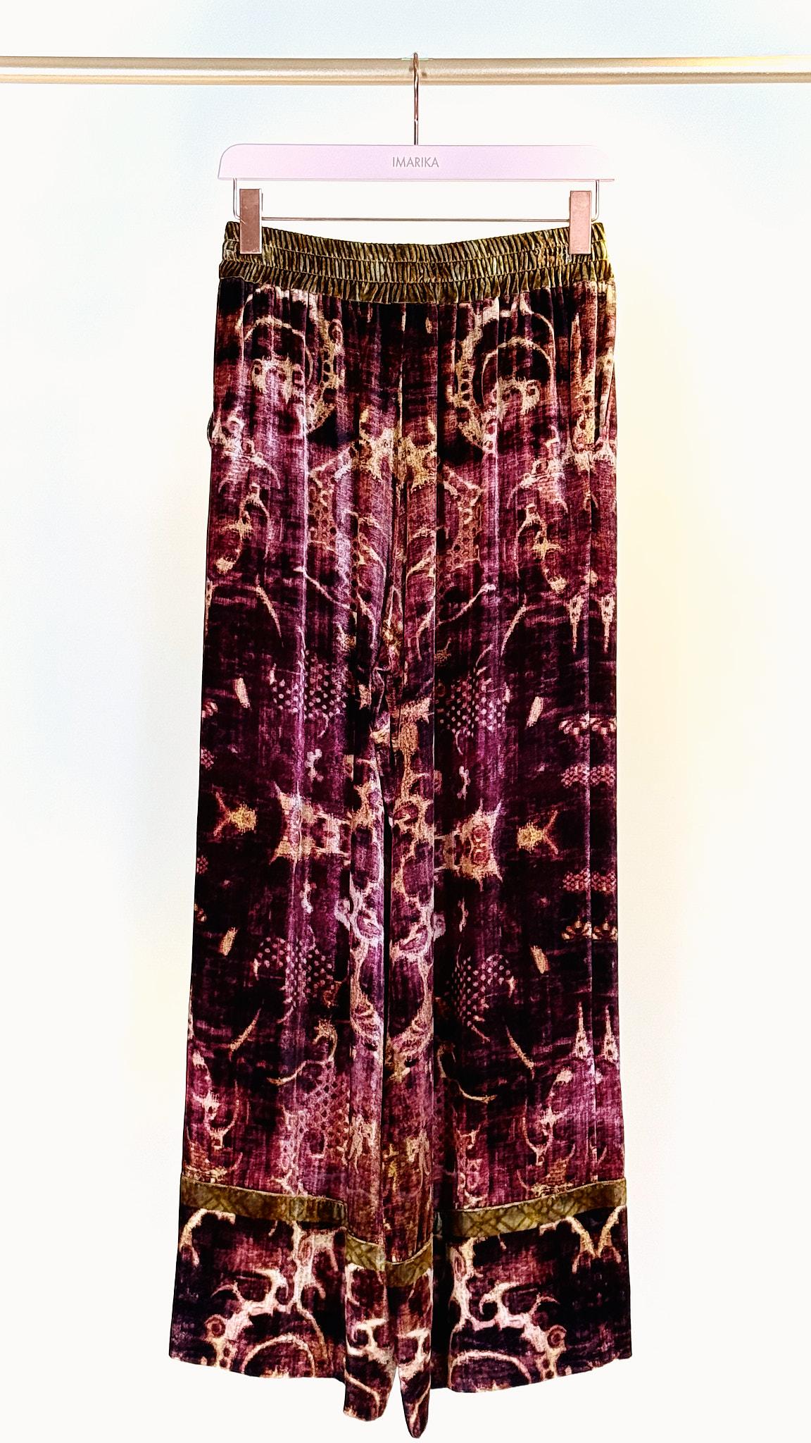 Pantalone velluto 516594VELLUTO BURGUNDY Pierre-Louis Mascia