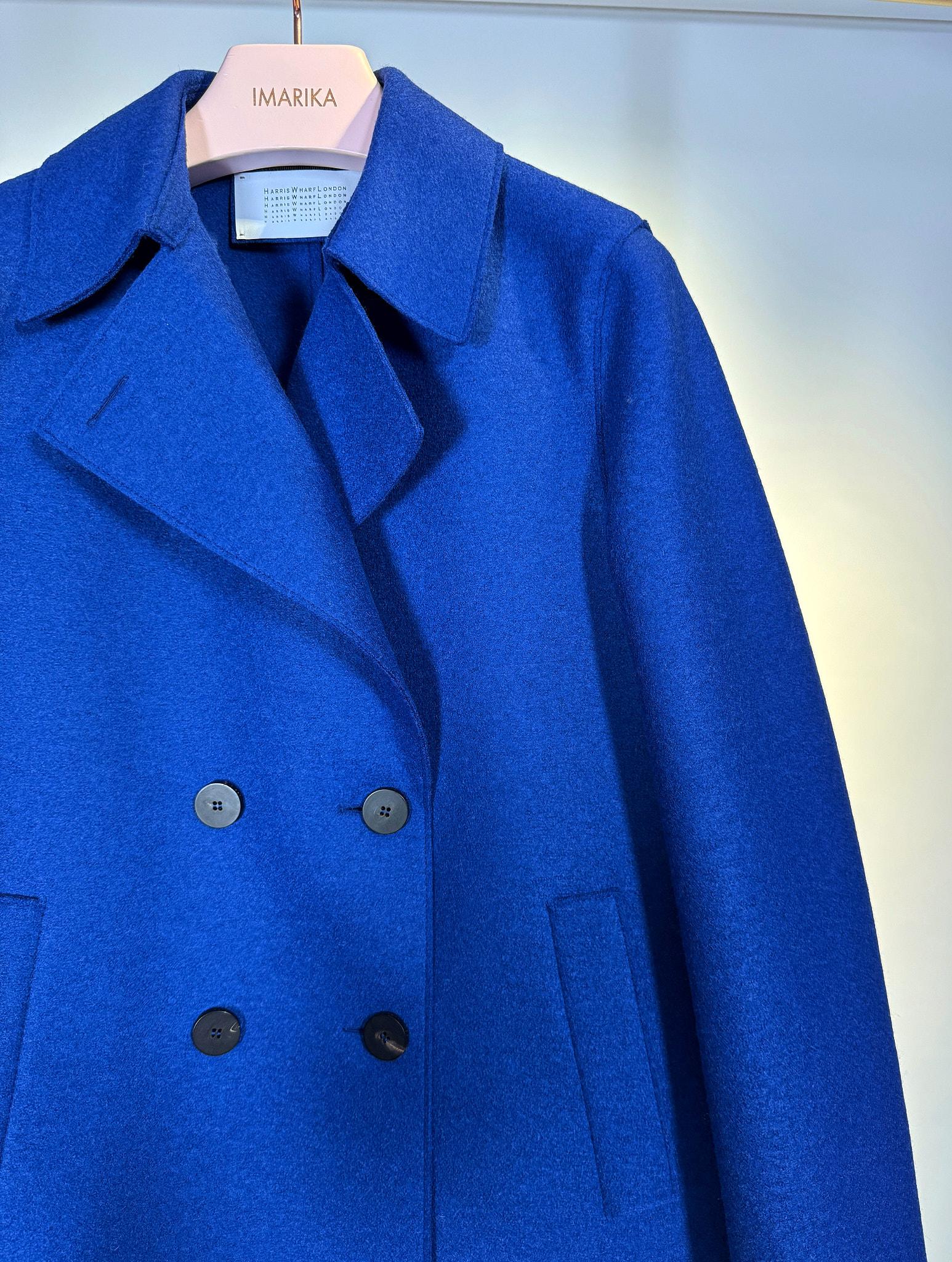 Peacoat doppiopetto AG2211COBALTO Harris Wharf London