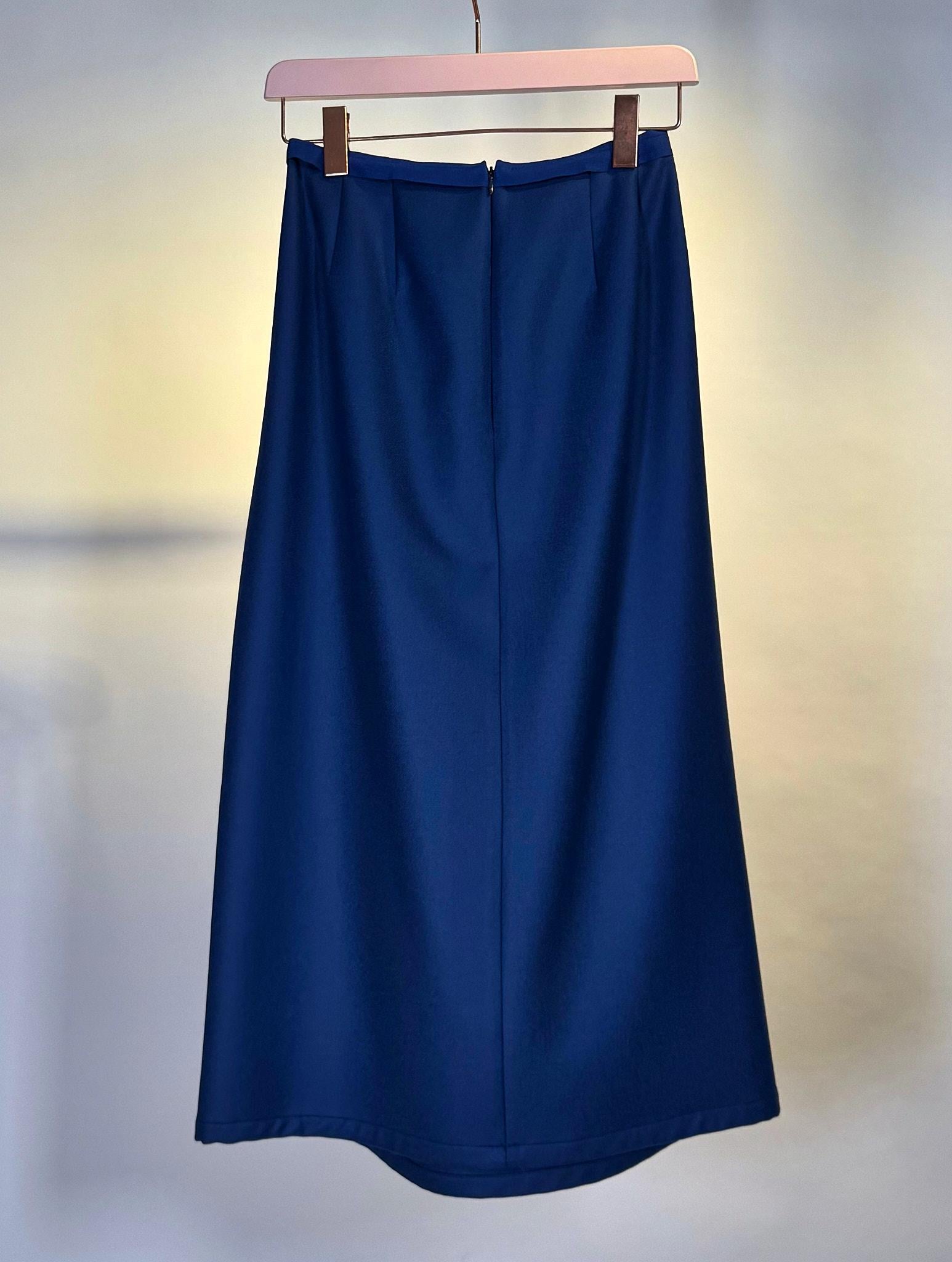 Gonna in lana blu OSLOBLU Unique edition
