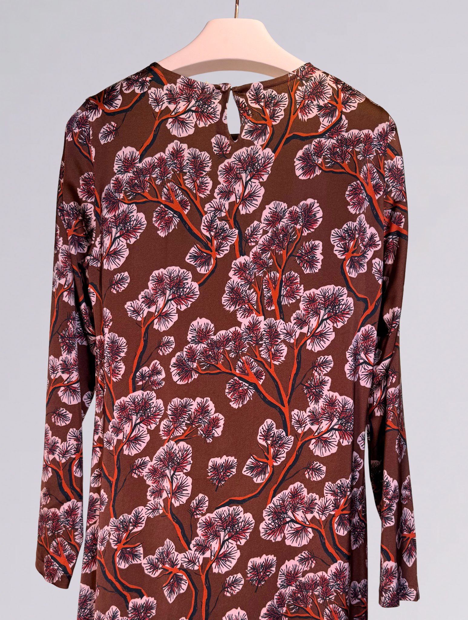 Abito lungo marrone SON 882LSETA MARRONE siyu