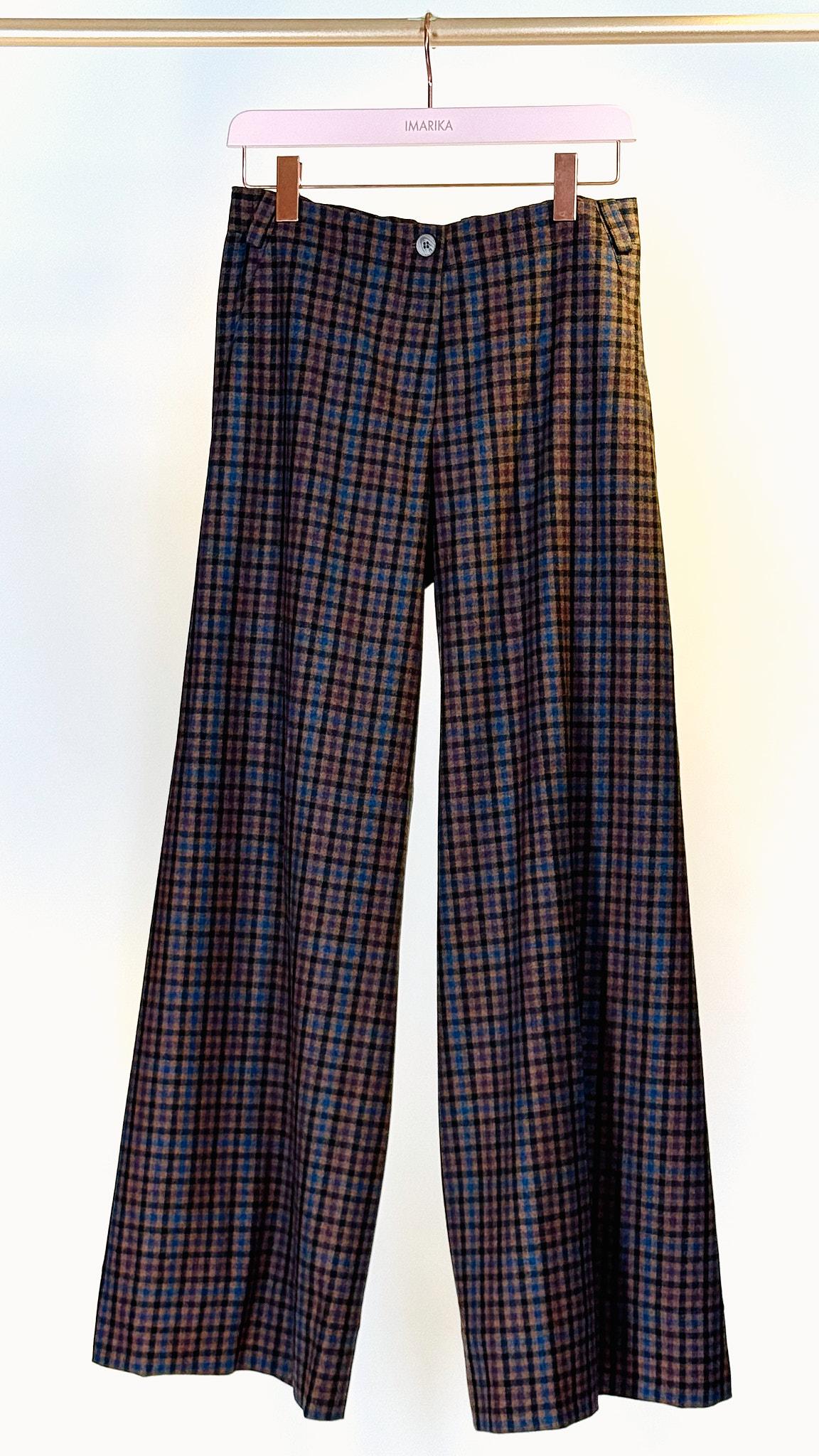 Pantalone quadri MARICACHECK MULTI BEIGE QUELLEDUE