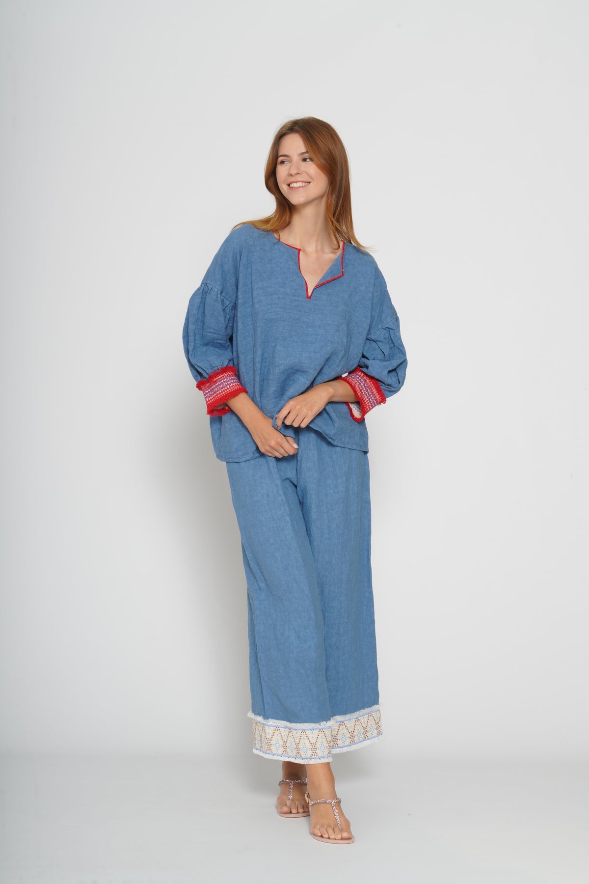 Blusa Tulum azzurro