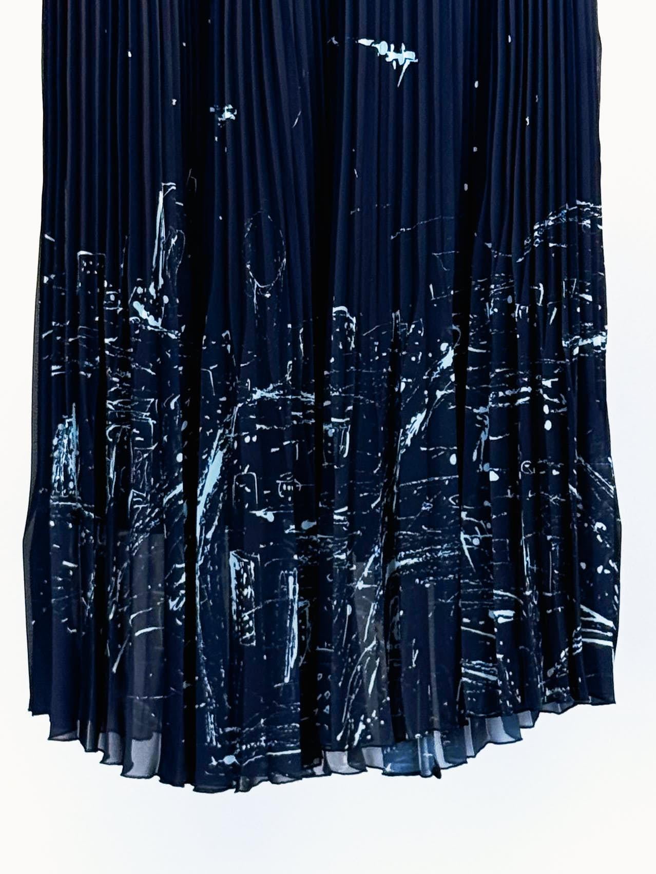 Gonna plissettata TJ01HORIZON BLU Yoshi Kondo