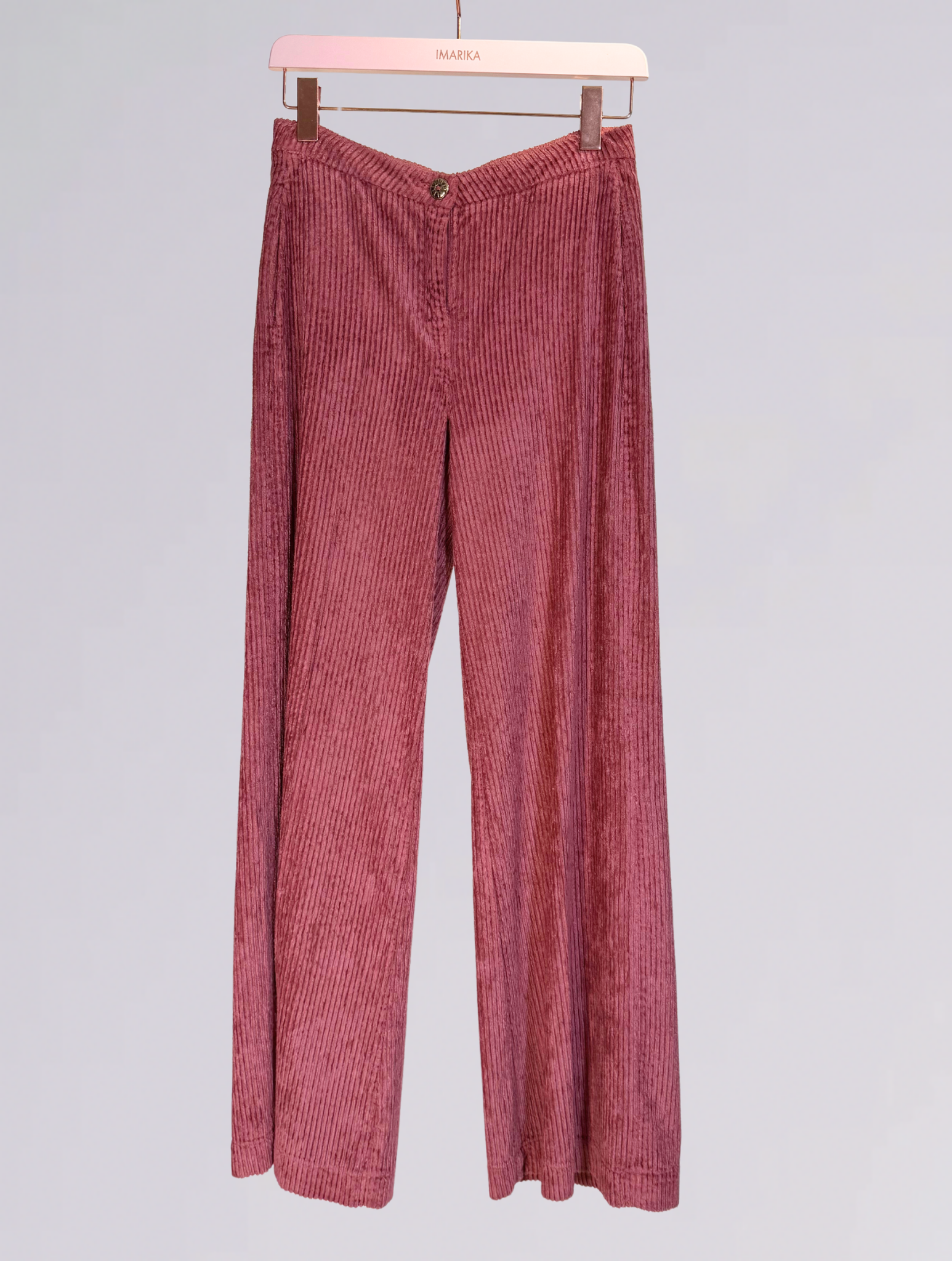 Pantaloni in velluto FLAIRE VELVETVELLUTO ROSA shaft