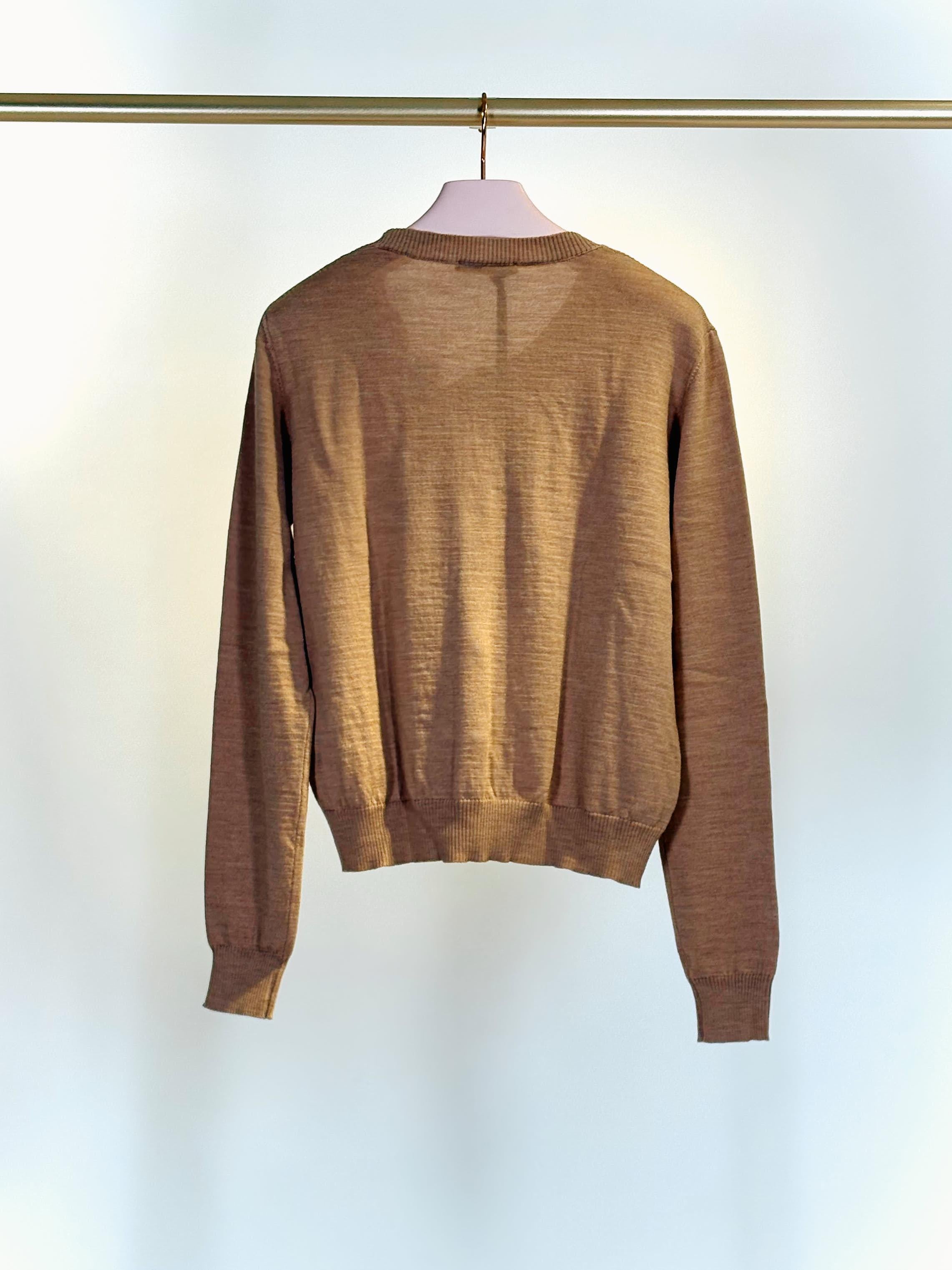 Cardigan rebecca MA0073RICAMO BEIGE VIVETTA