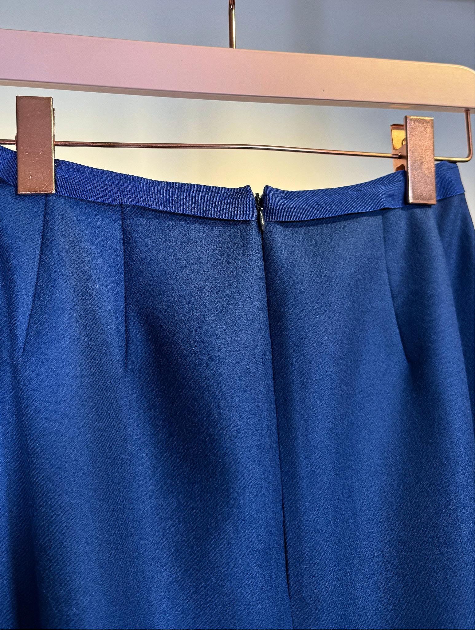 Gonna in lana blu OSLOBLU Unique edition