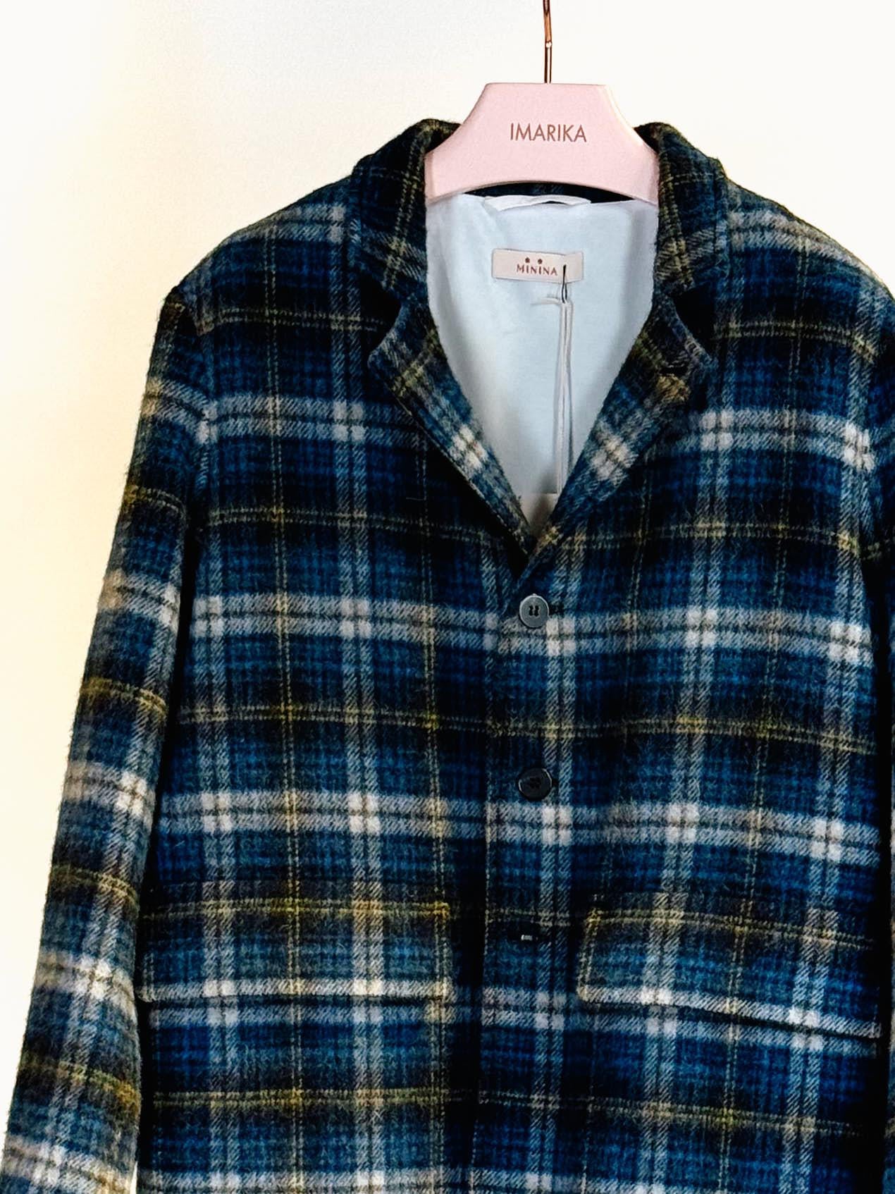 Giaccone tartan WJCD_JUDECHECK BLU MININA