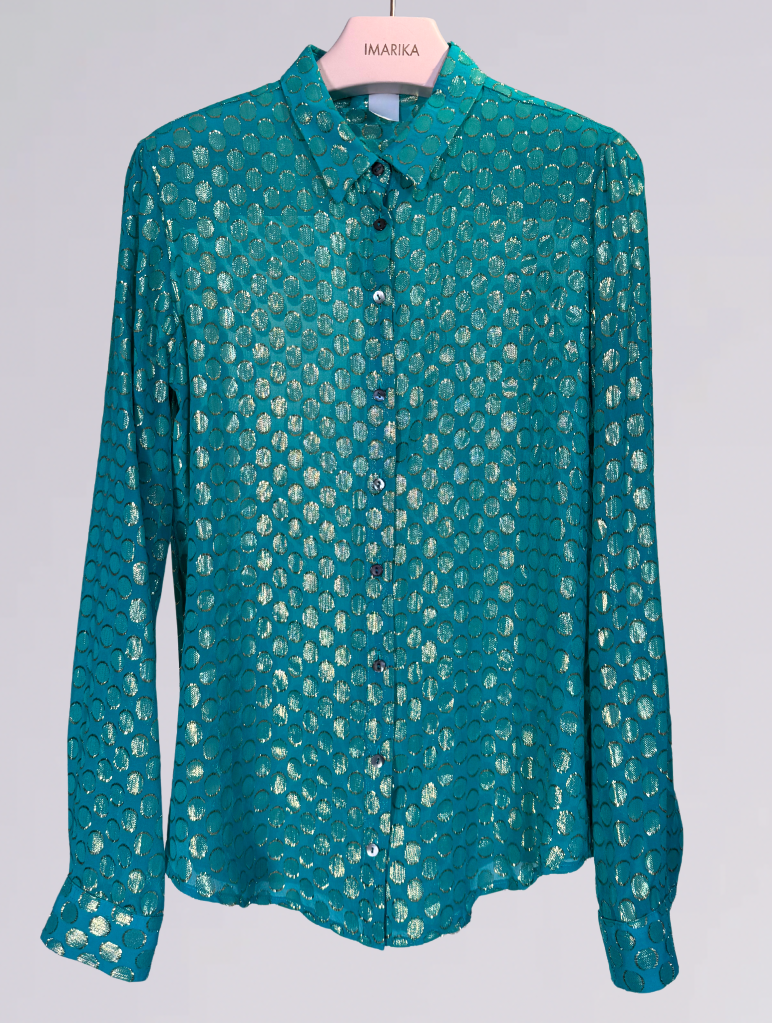 Camicia turchese lurex