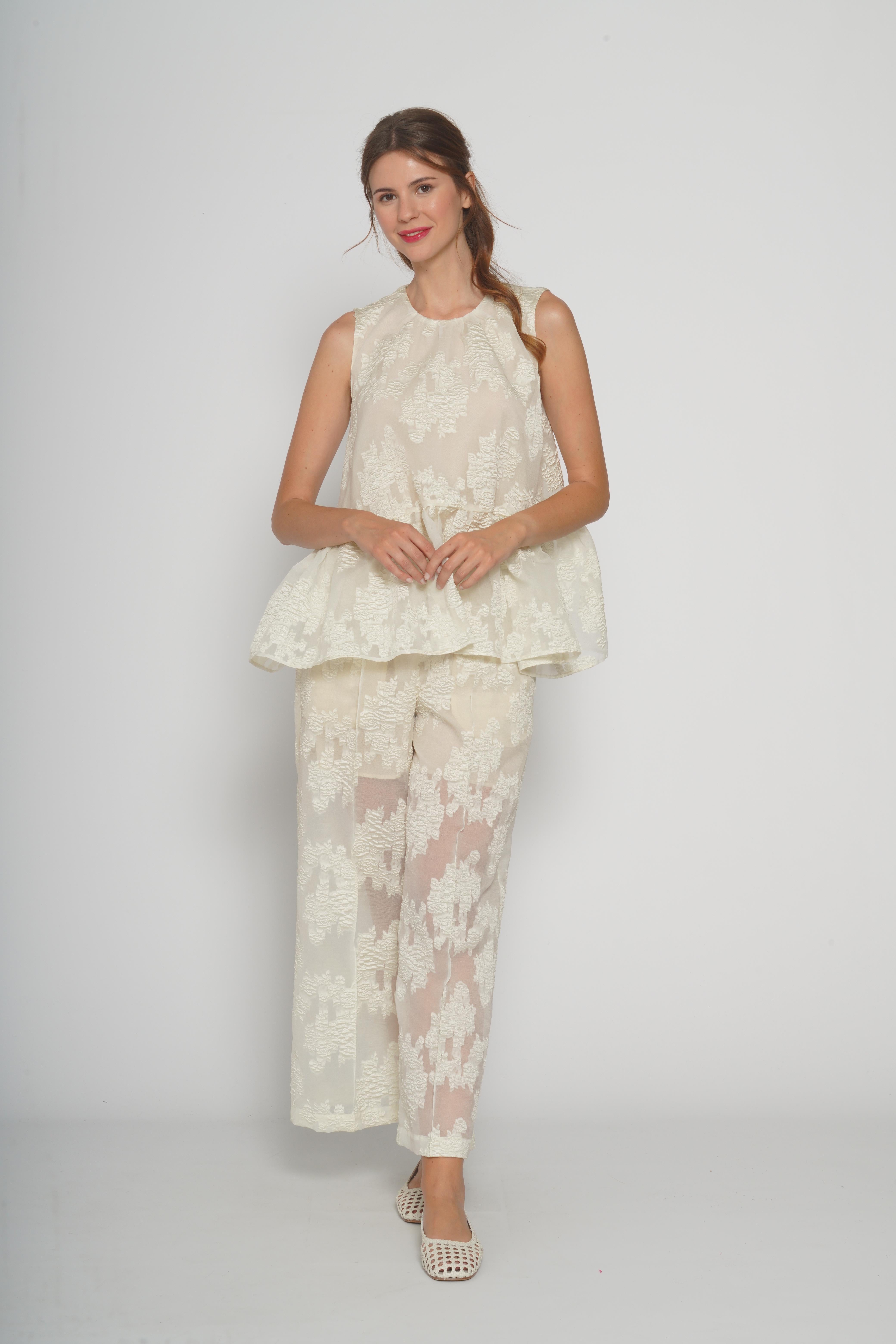 Pantaloni in jacquard