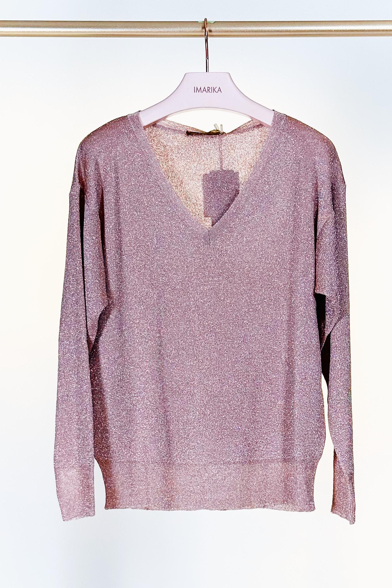 Maglione lurex KLUJO LLISOVNECK ROSA siyu