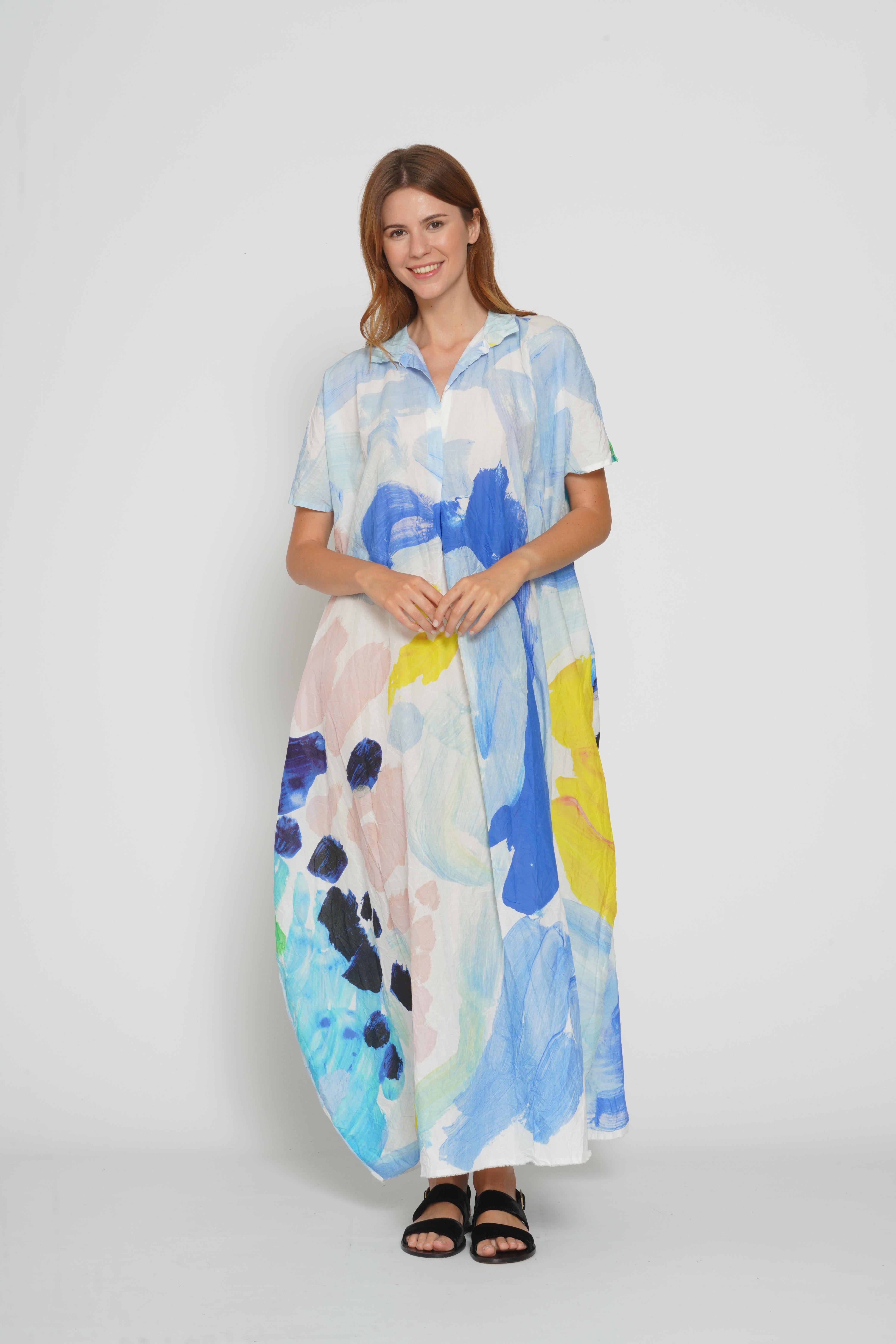 Abito in cotone multicolore