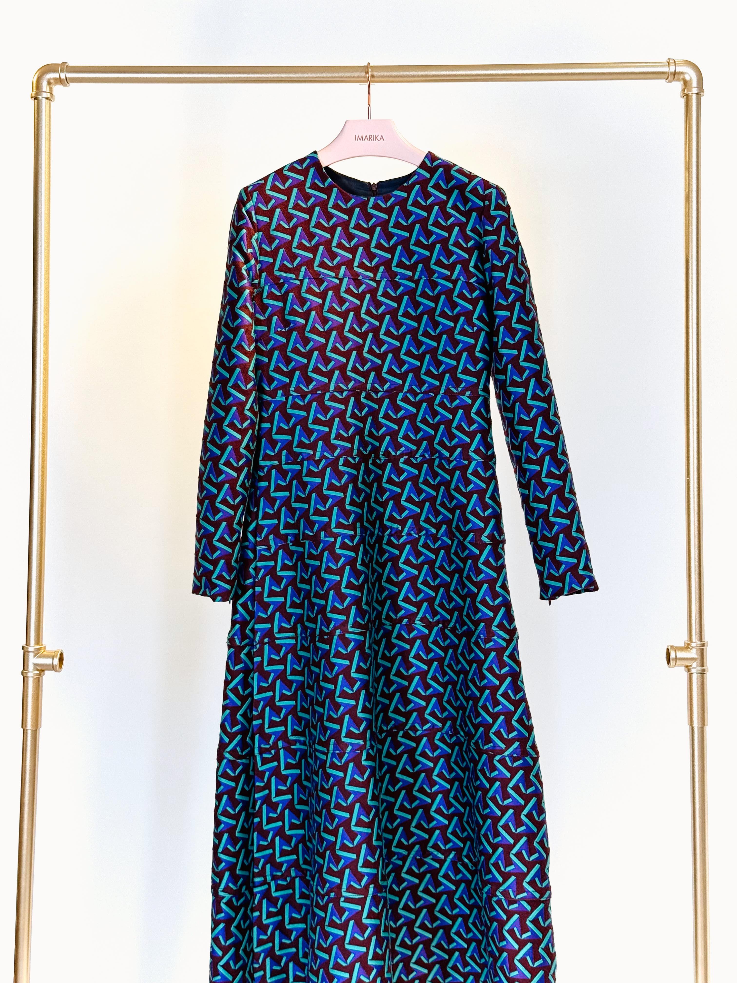 Abito lungo fantasia 32070GEOMETRIC MULTI ODEEH