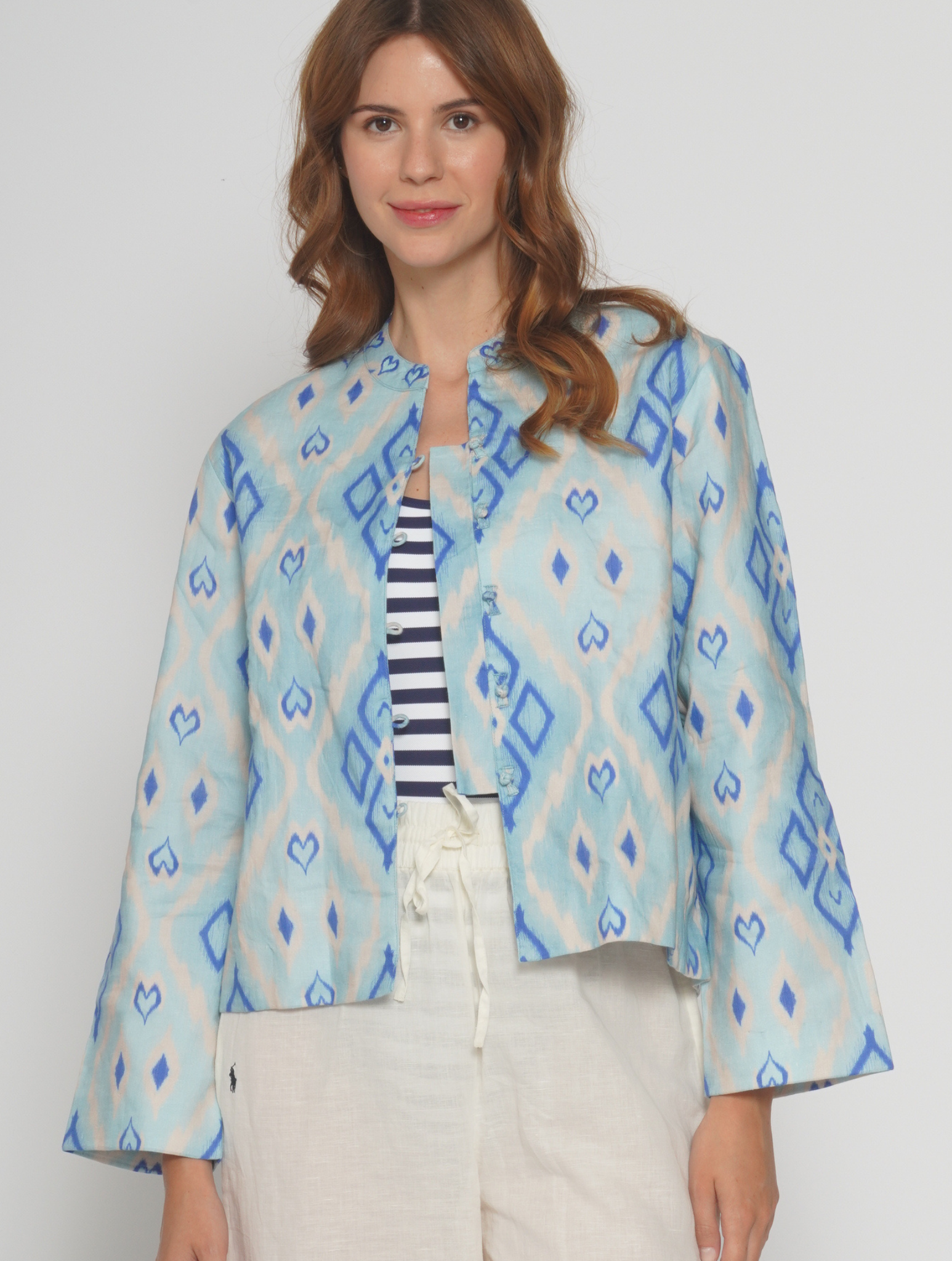 Giacca Comfrey Ikat blu