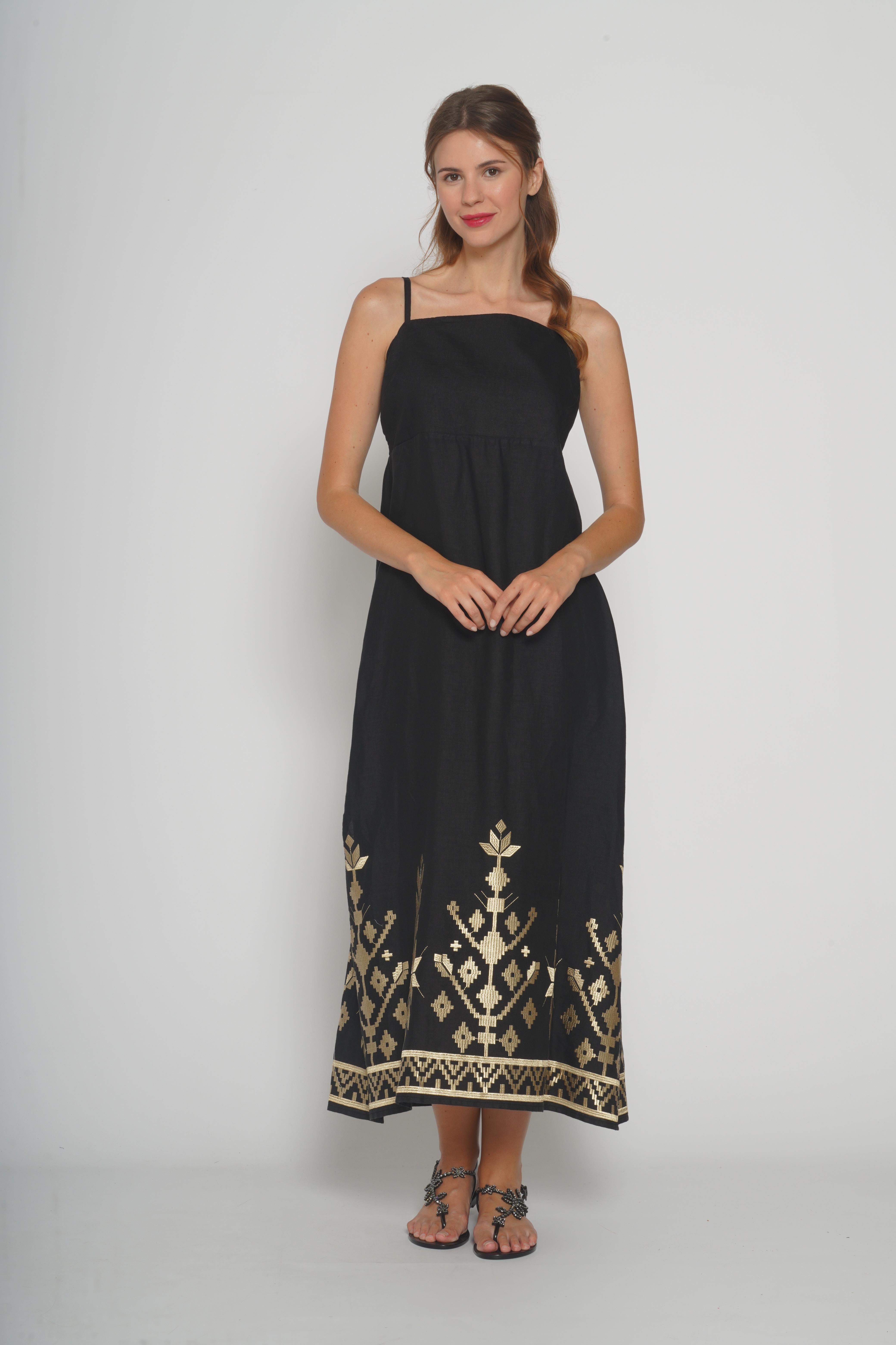Abito con spalline nero