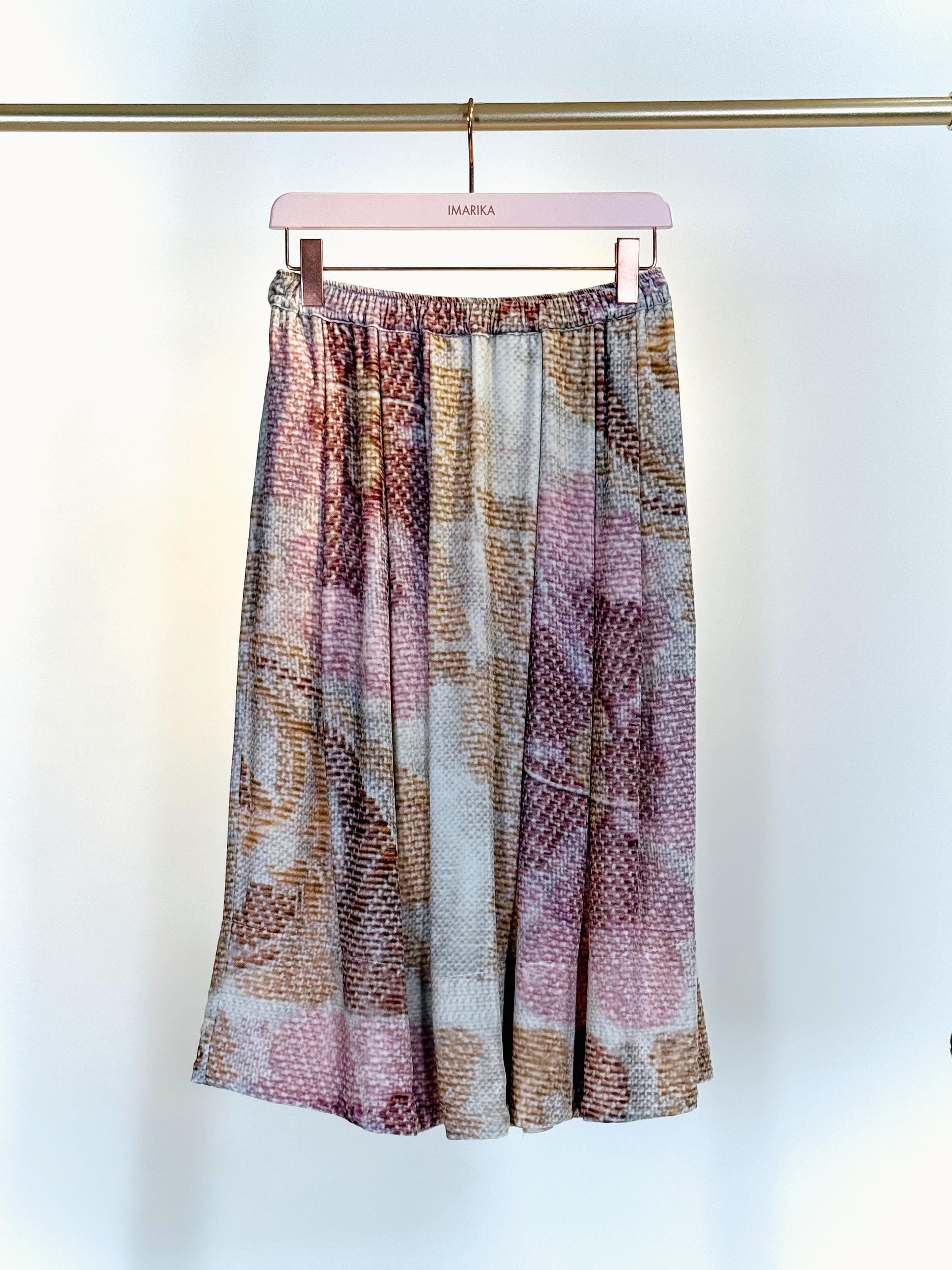 Gonna in velluto S301MARTINA MULTI ROSA Colomba leddi