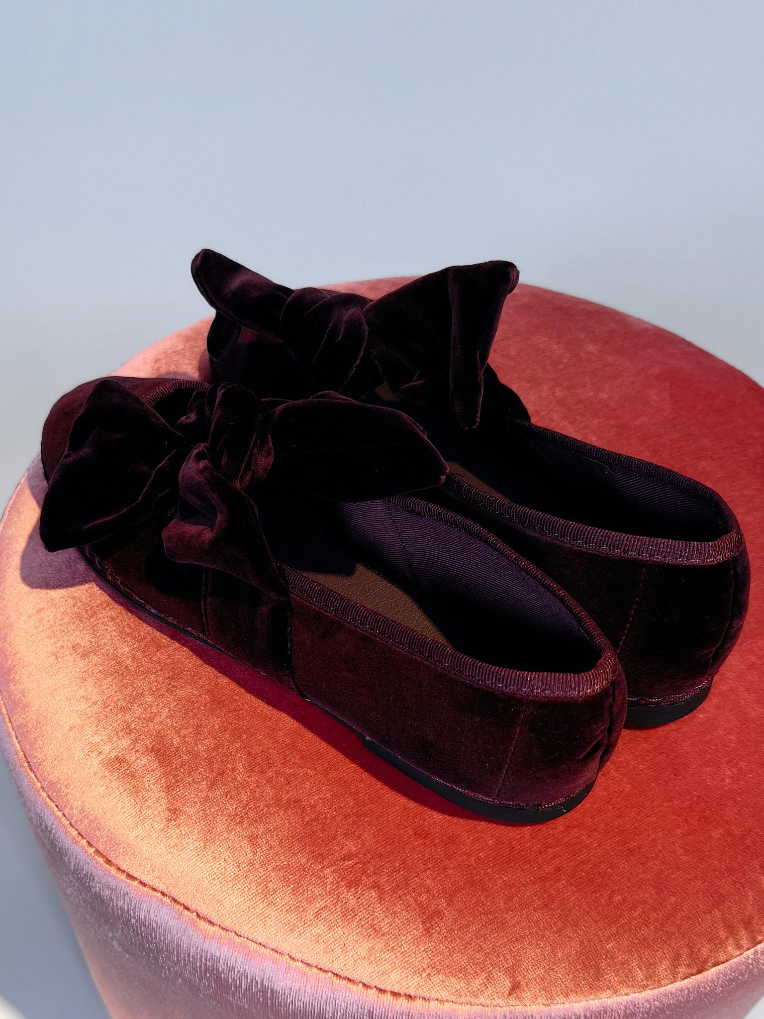 Friulane in Velluto Bordeaux LYRAWINE BURGUNDY Flabelus