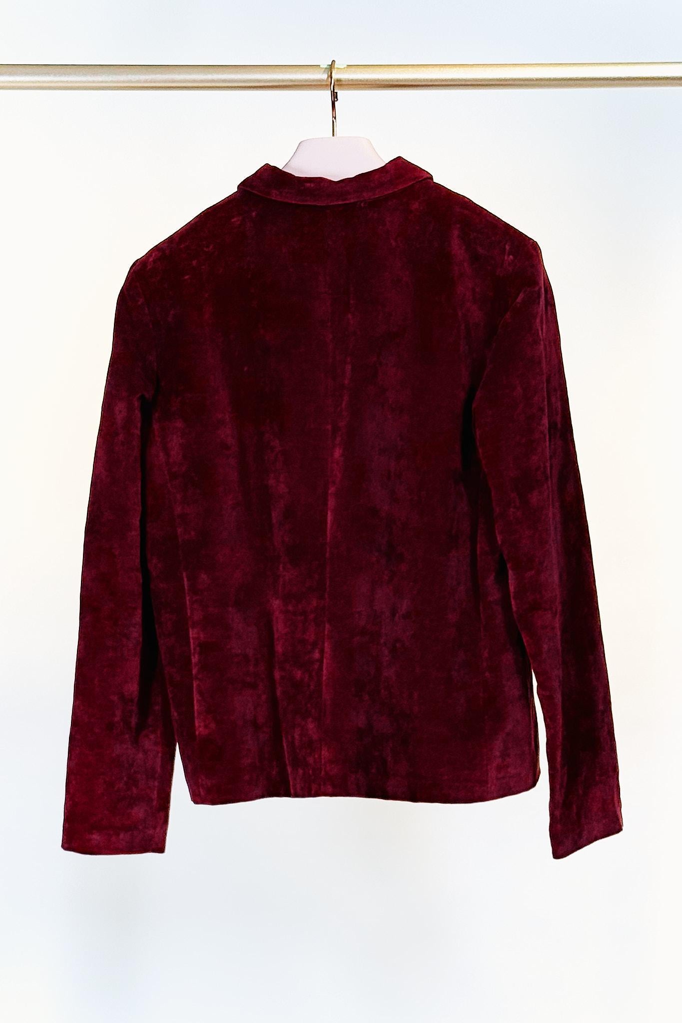 Giacca velluto P980BORDEAUX Apuntob