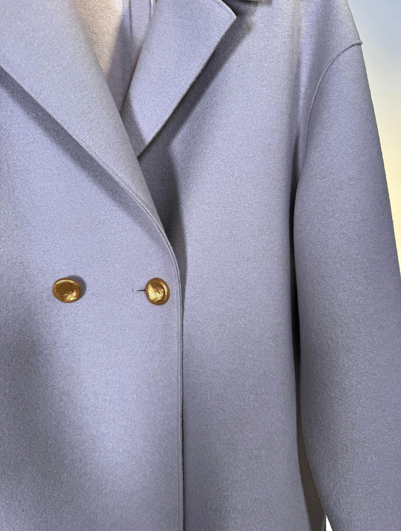 Peacoat doppiopetto grigio perla AG2487BEIGE Harris Wharf London