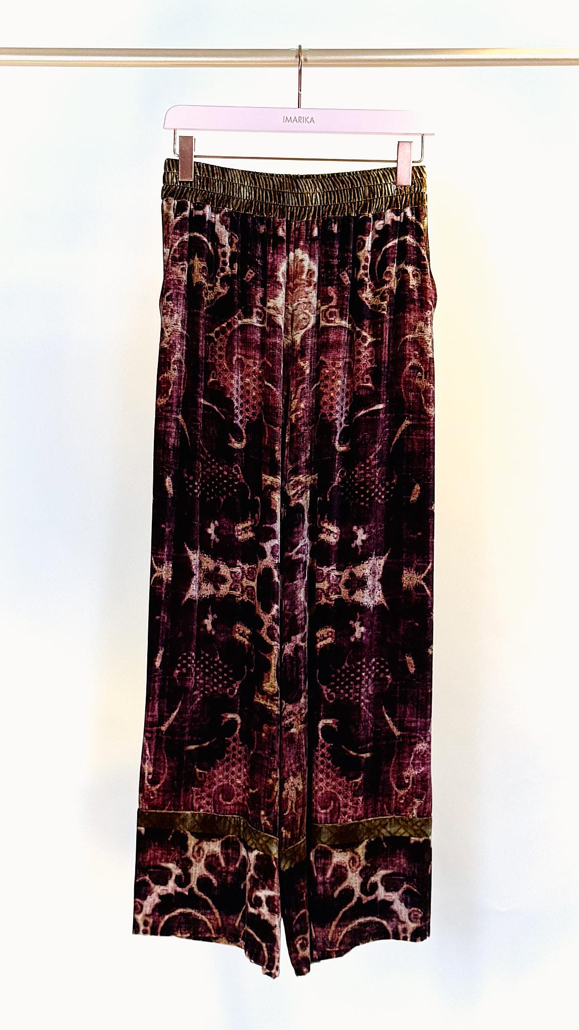 Pantalone velluto 516594VELLUTO BURGUNDY Pierre-Louis Mascia