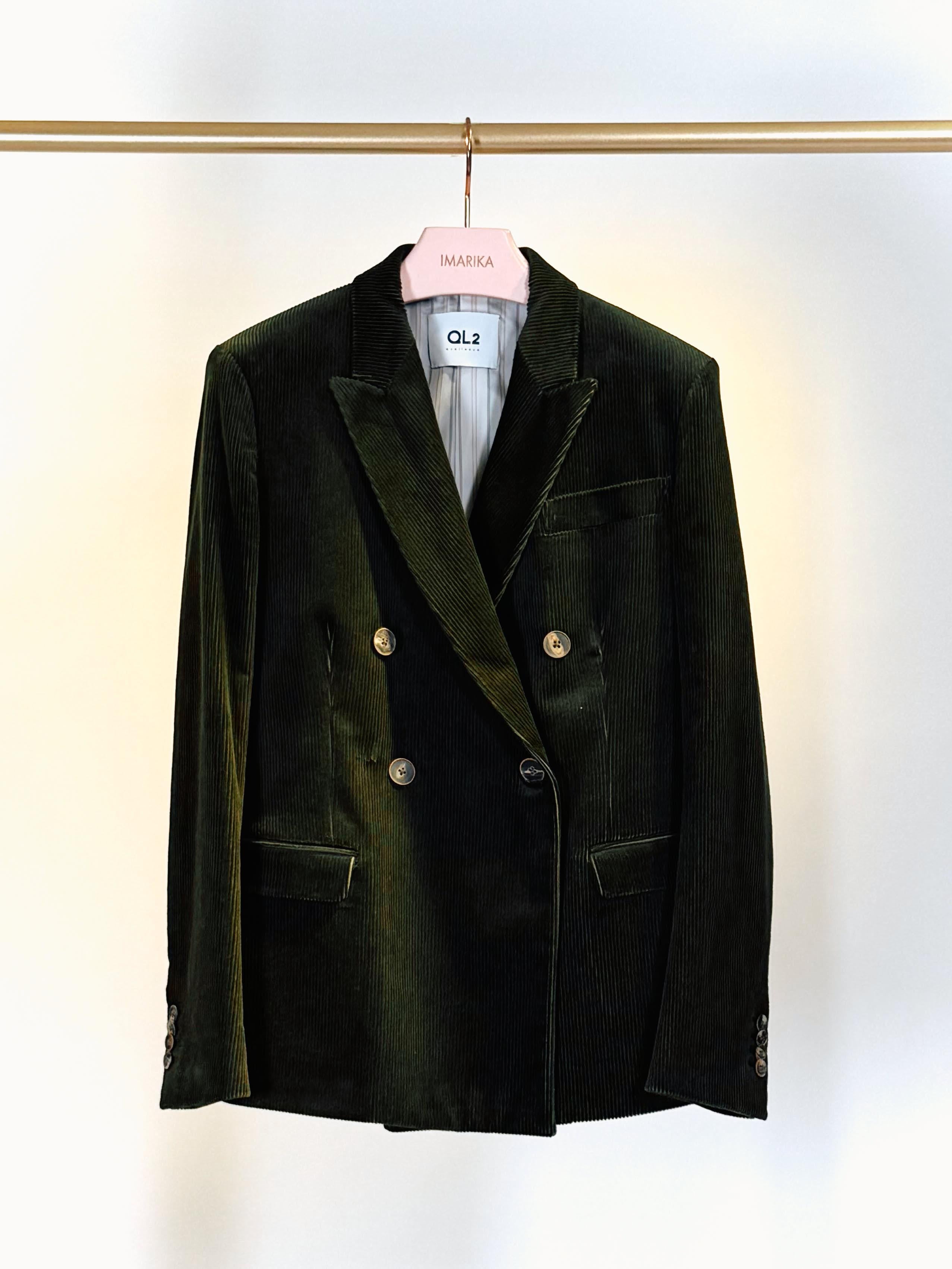 Giacca velluto BICEVELLUTO VERDE QUELLEDUE