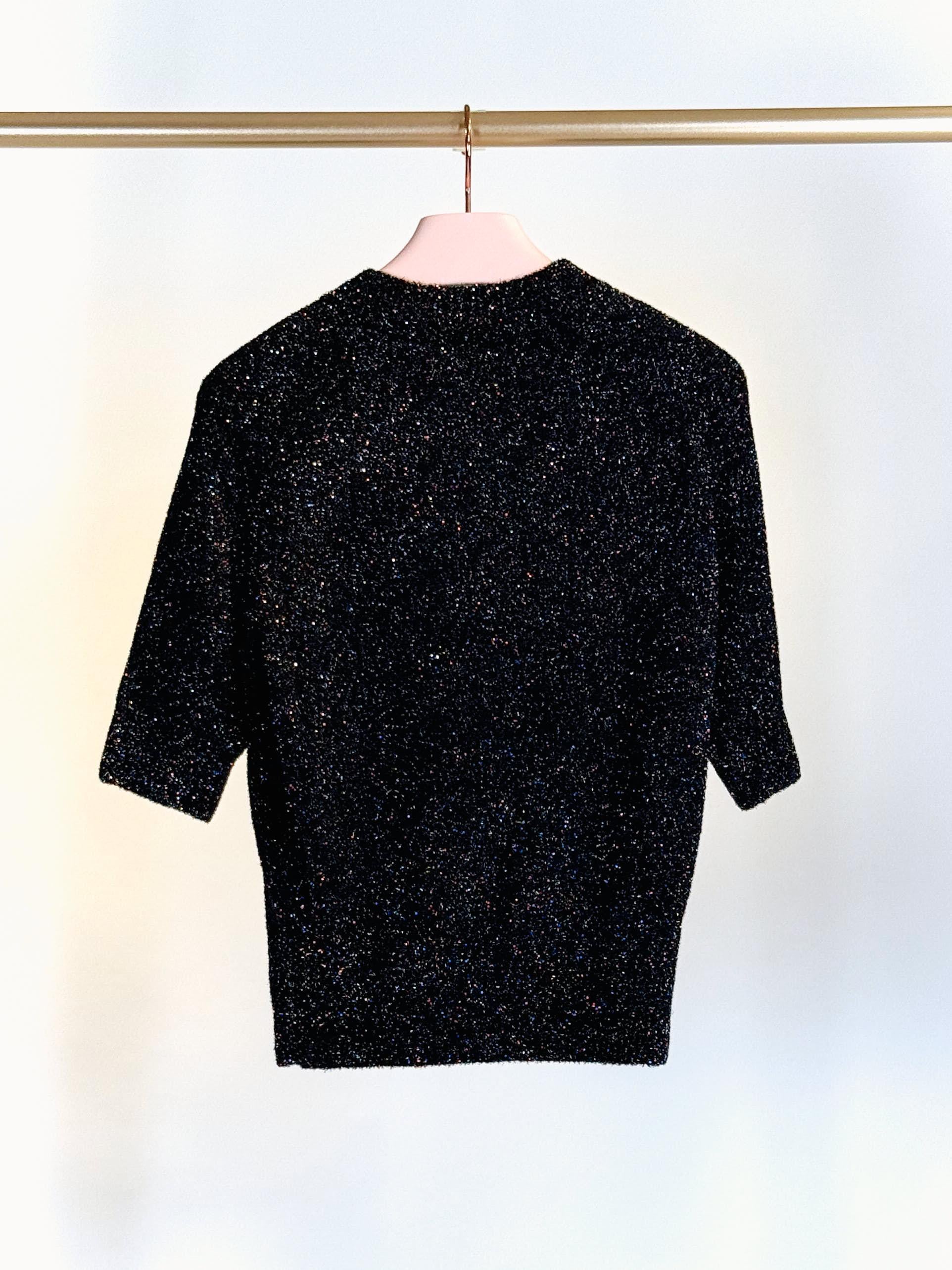 Maglia lurex 82500NERO ODEEH