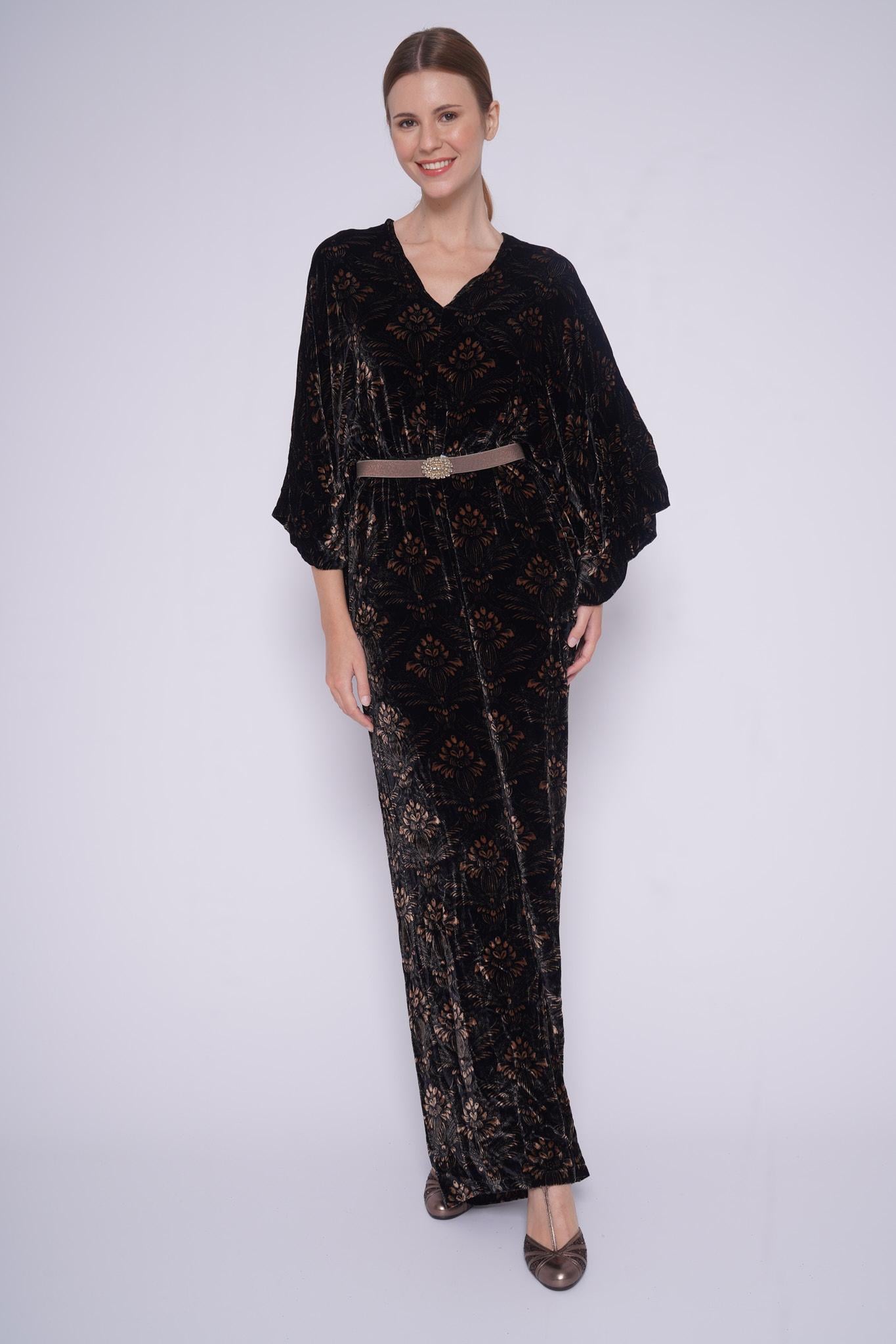 Tuta in velluto BOECIO VELVET 1268VELLUTO NERO siyu