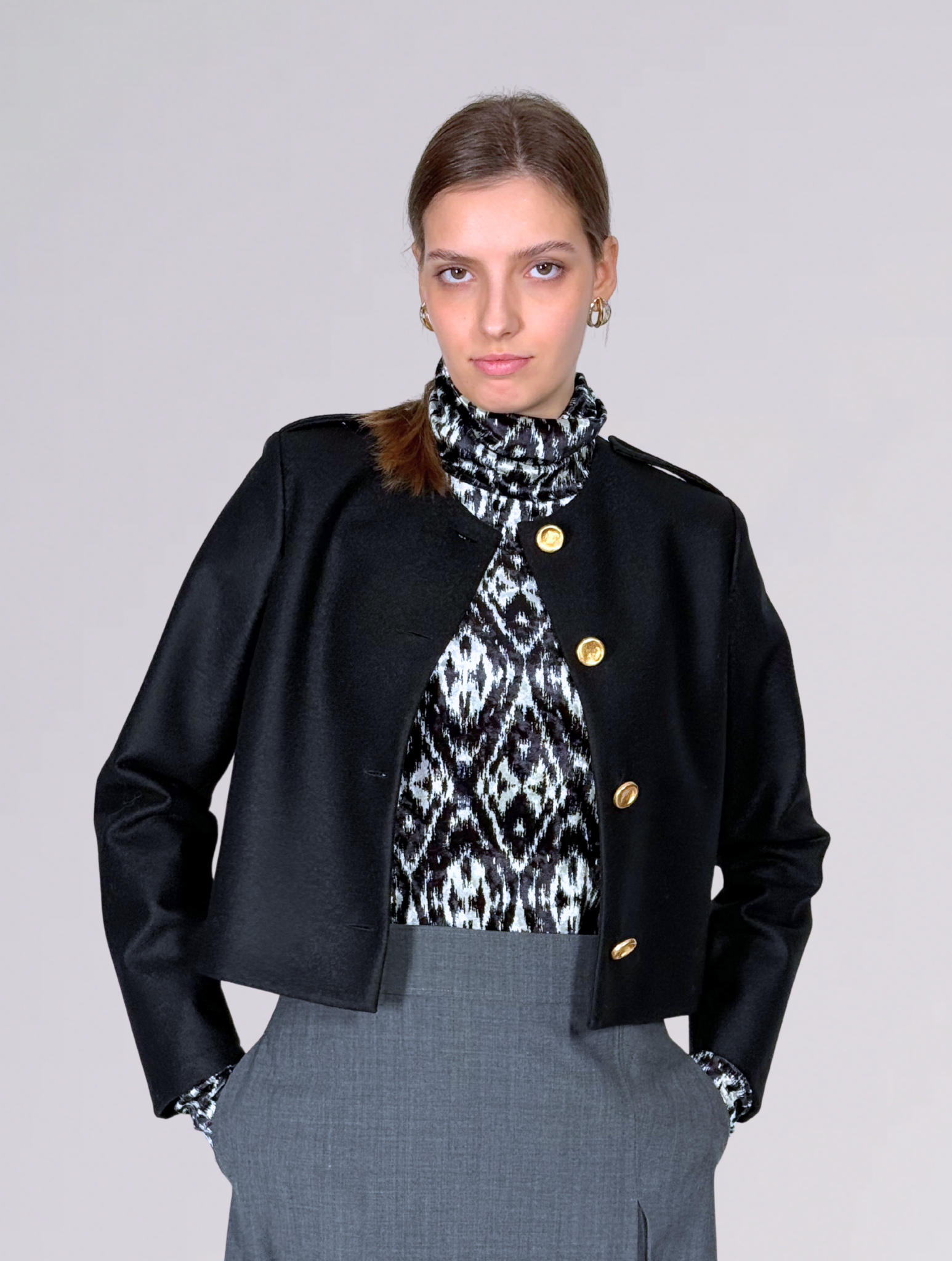 Giacca corta AH3355NERO Harris Wharf London