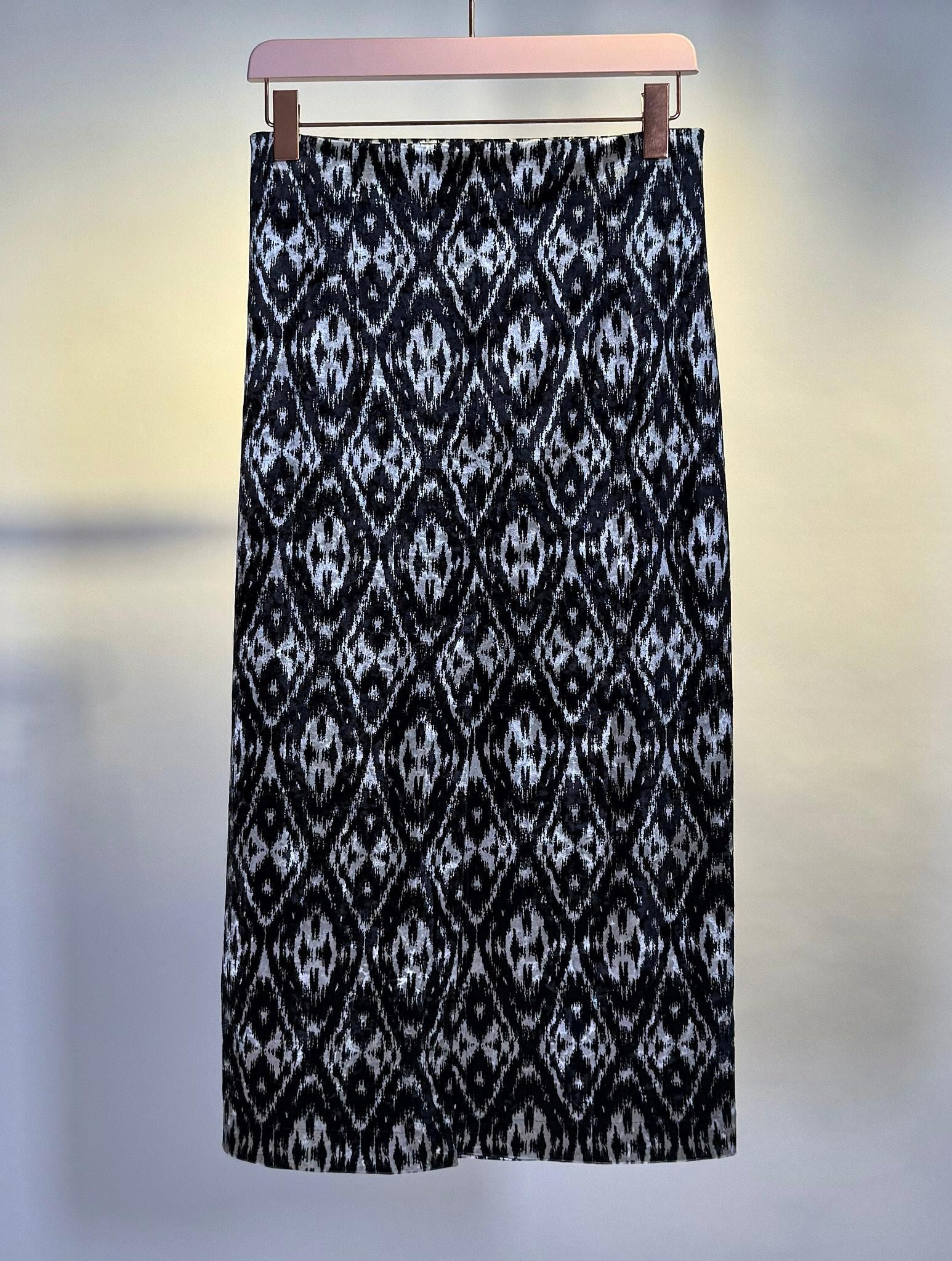 Gonna tubino 144285VELLUTO NERO BIANCO Pierre-Louis Mascia