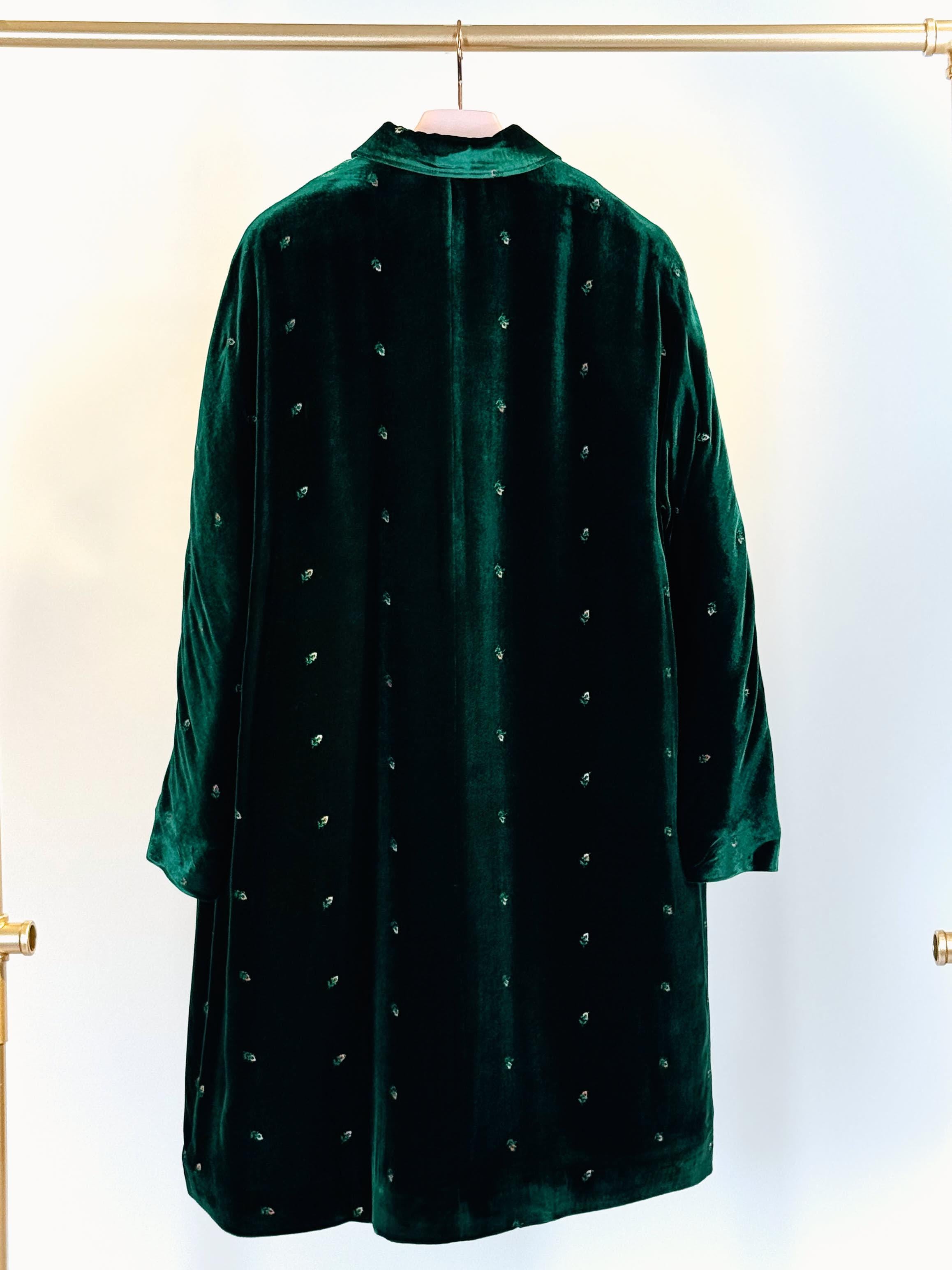 Cappotto in velluto JACKIEL021A GREEN MININA